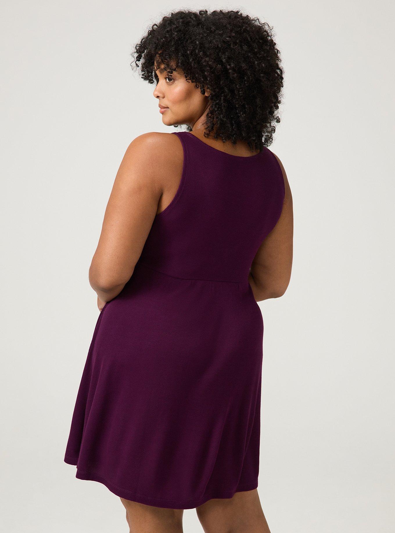 Baby Waffle Lounge Gown, POTENT PURPLE, alternate