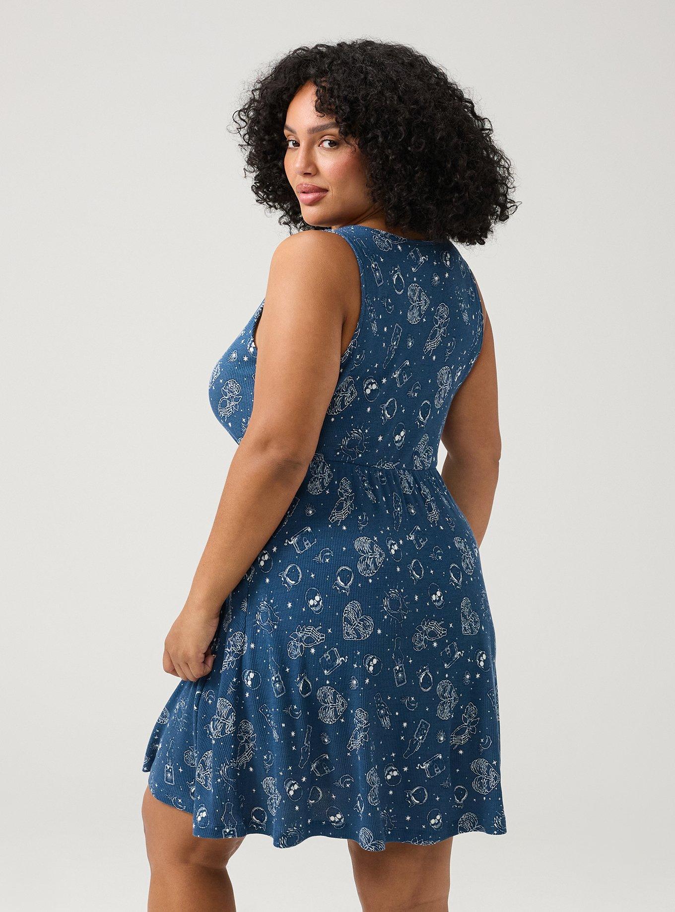 Baby Waffle Lounge Gown, SEE IT BLUE, alternate