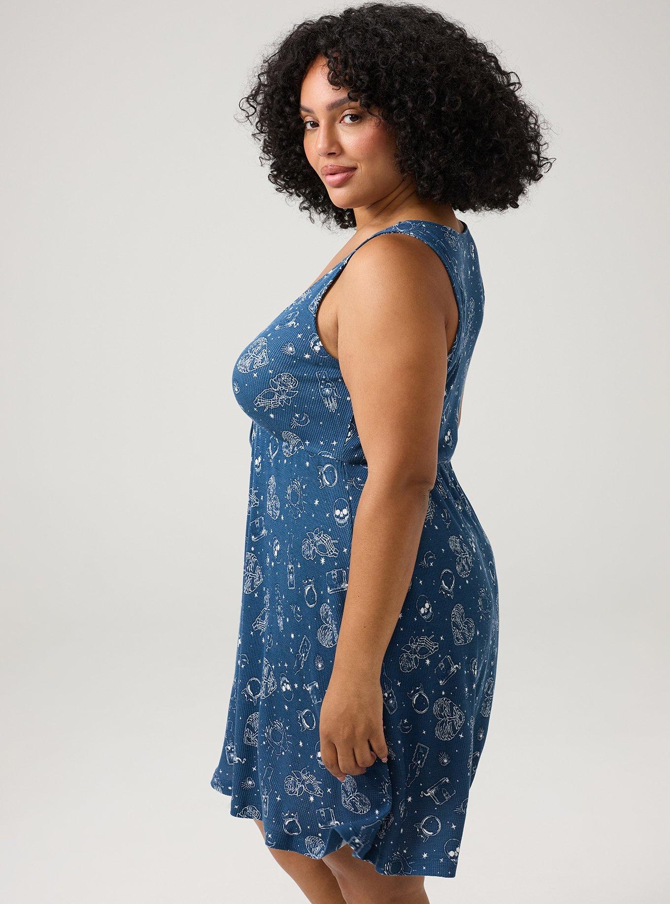 Baby Waffle Lounge Gown, SEE IT BLUE, alternate