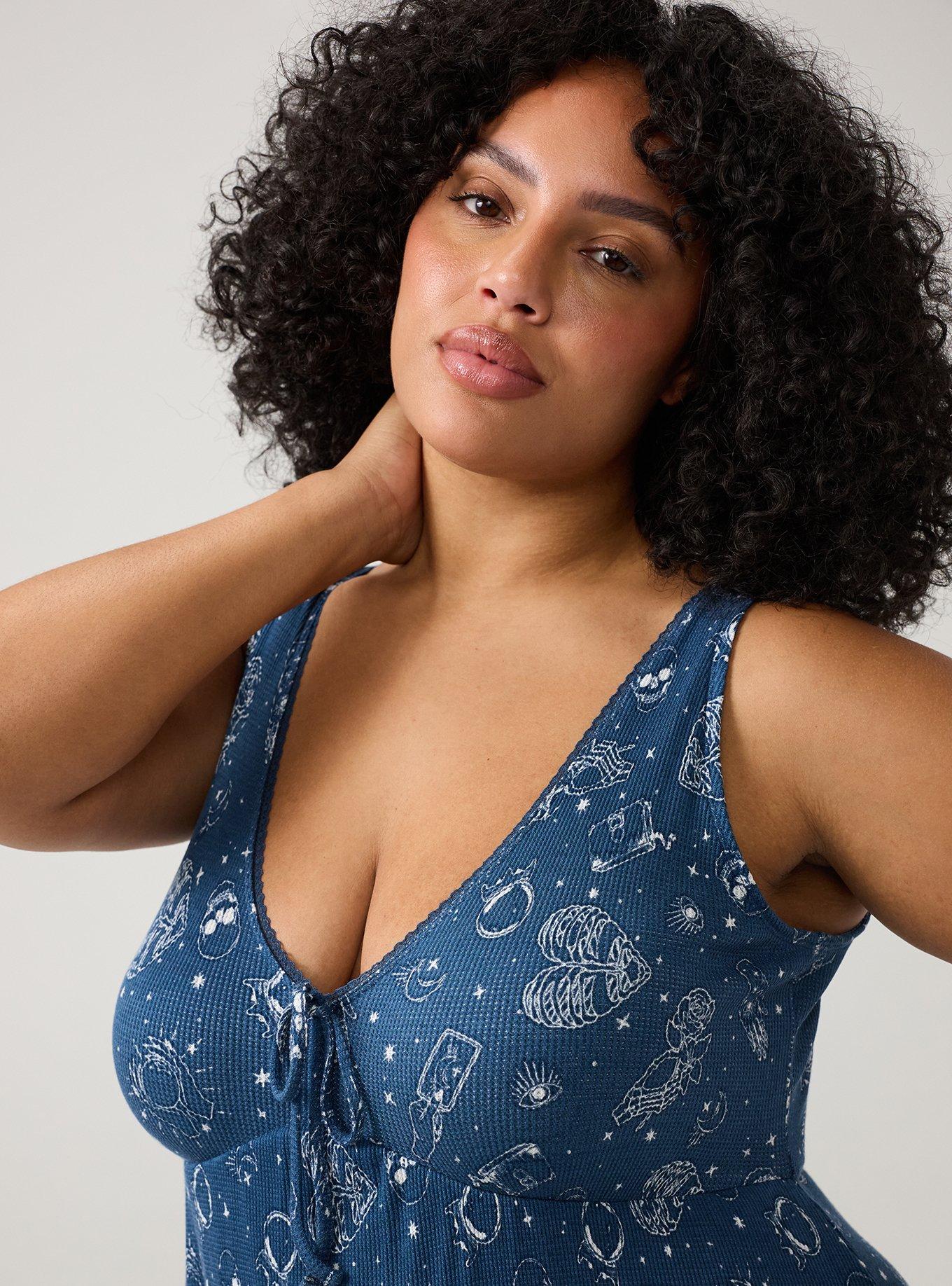 Baby Waffle Lounge Gown, SEE IT BLUE, alternate