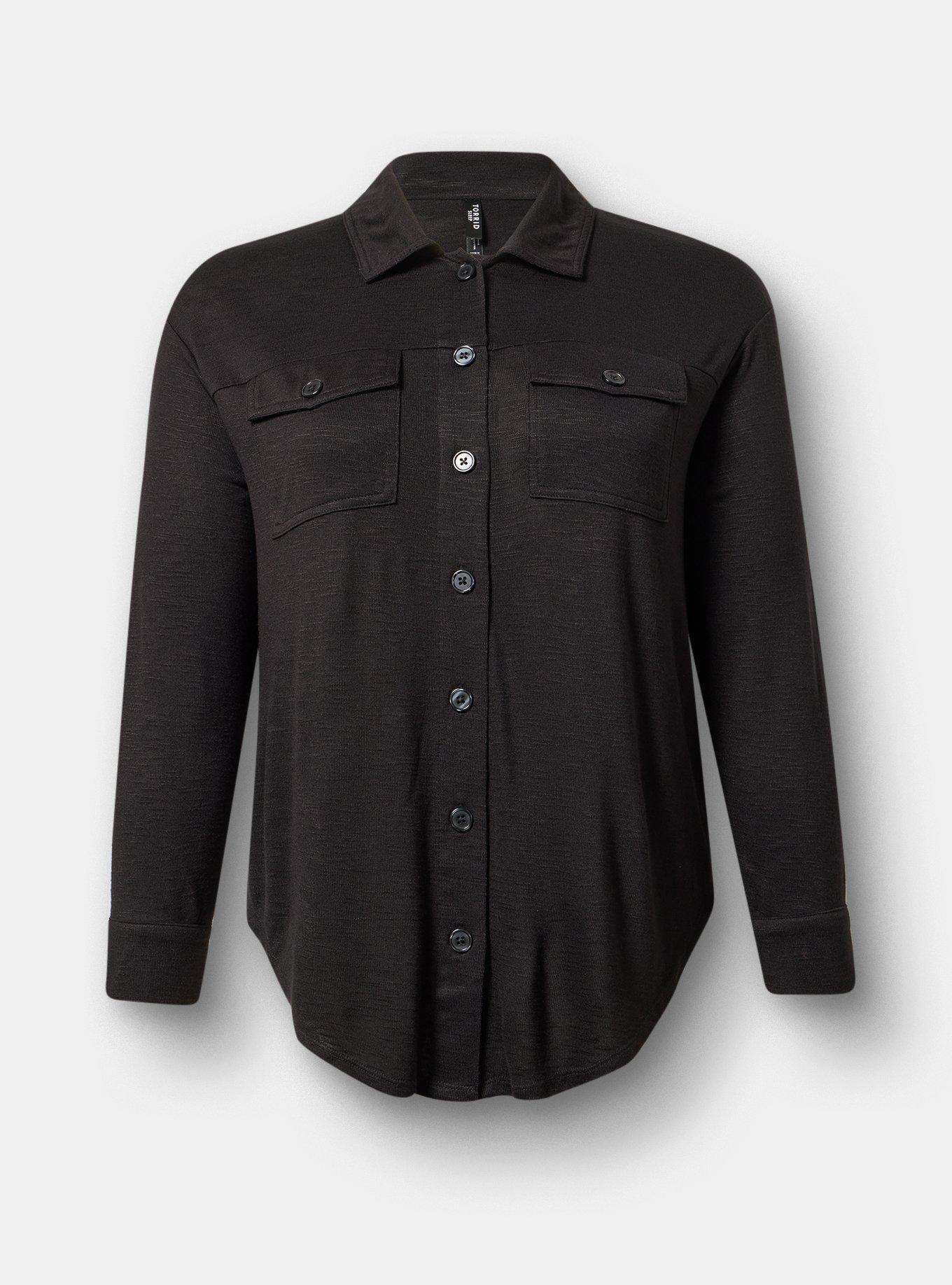 Hacci Lounge Shacket, DEEP BLACK, flat