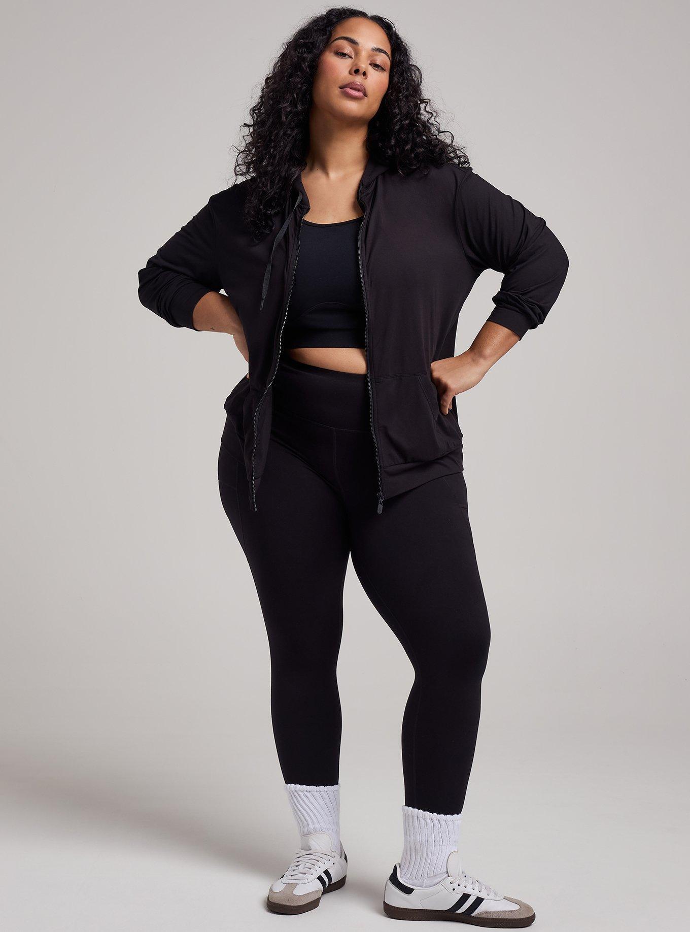 TRU Super Soft Performance Jersey Full-Zip Active Hoodie, DEEP BLACK, alternate