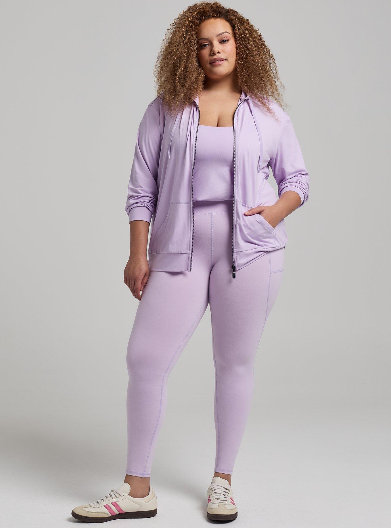 TRU Super Soft Performance Jersey Full-Zip Active Hoodie, ENGLISH HYACINTH, alternate