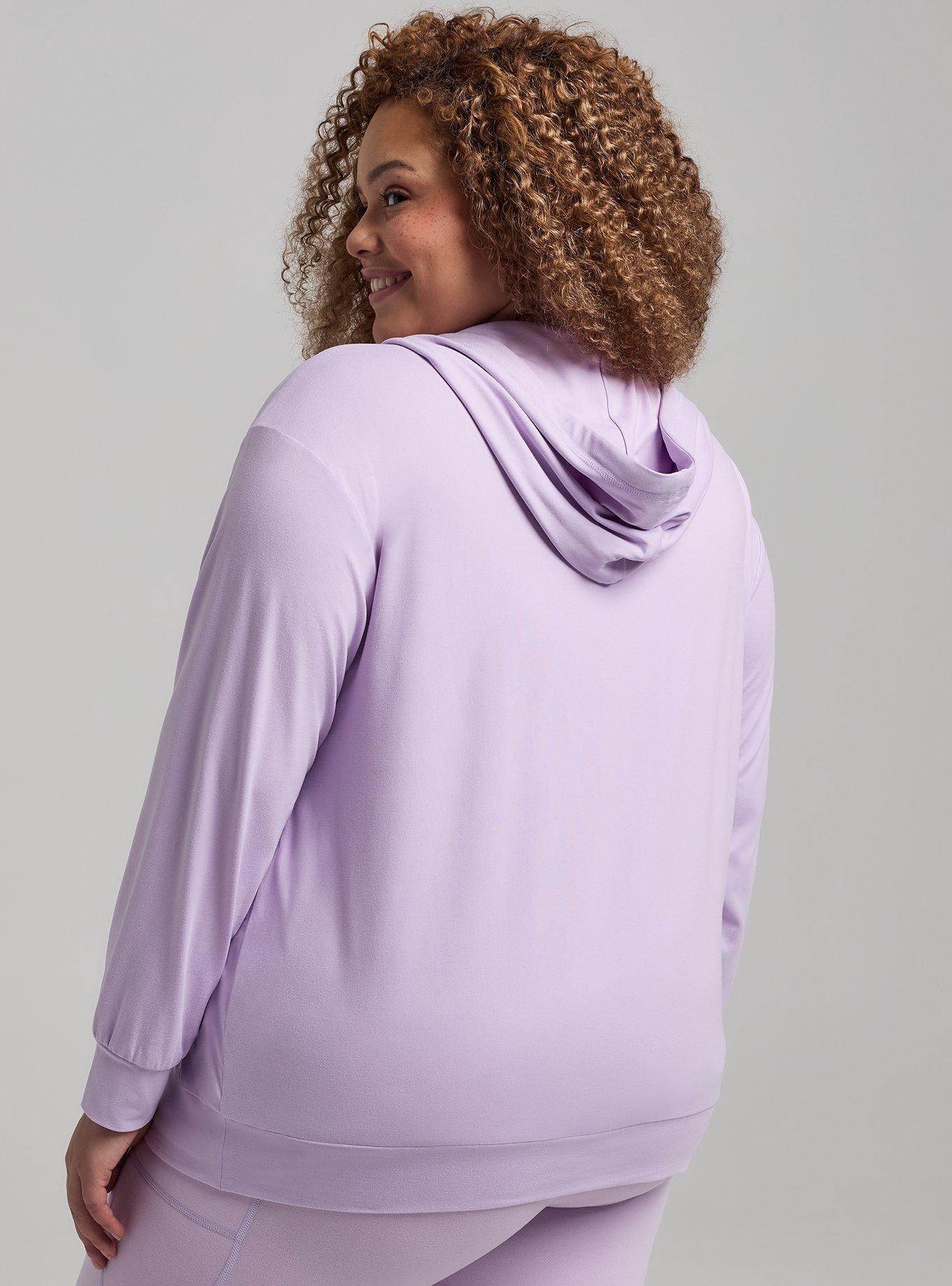 TRU Super Soft Performance Jersey Full-Zip Active Hoodie, ENGLISH HYACINTH, alternate