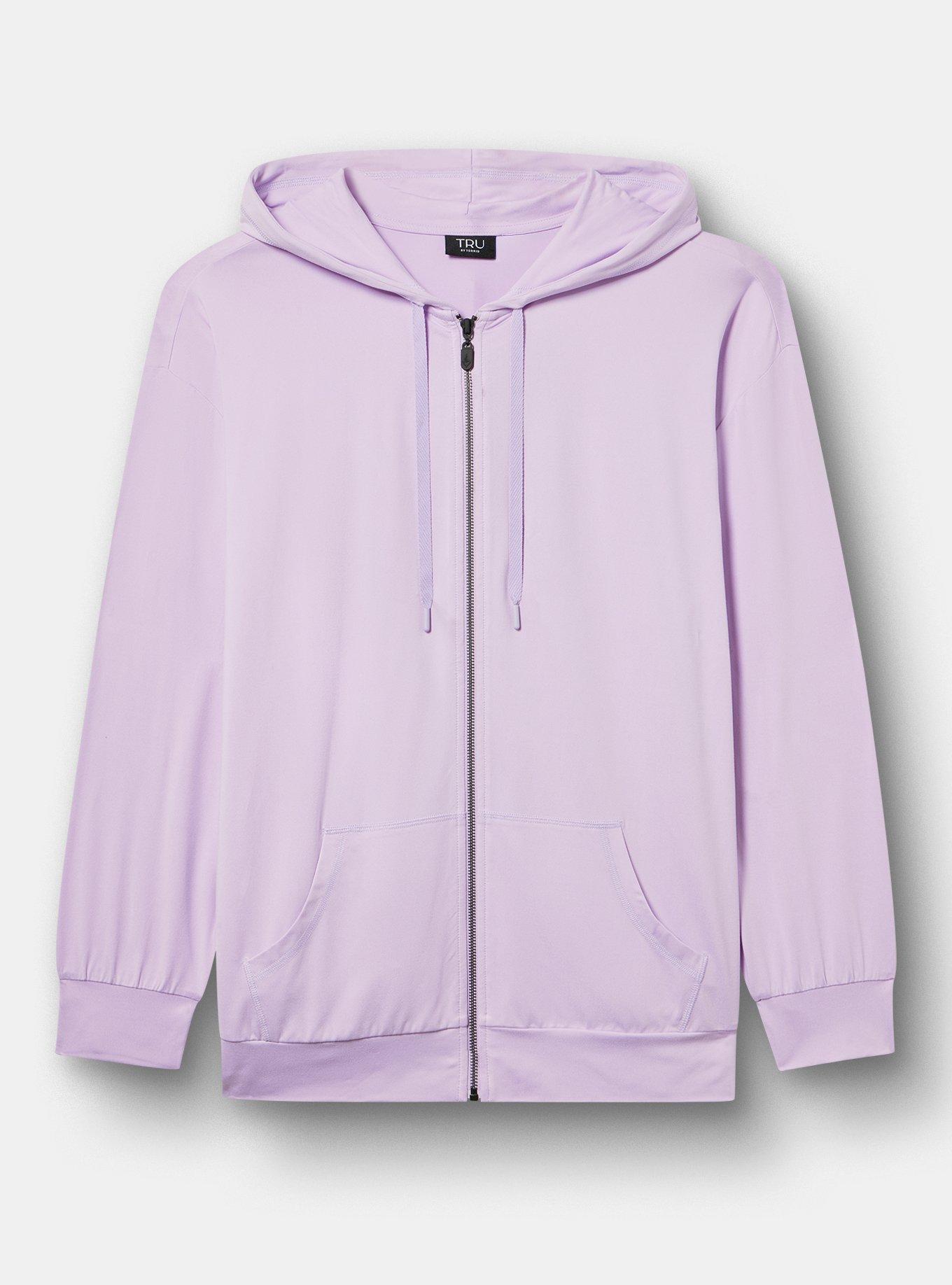 TRU Super Soft Performance Jersey Full-Zip Active Hoodie, ENGLISH HYACINTH, hi-res