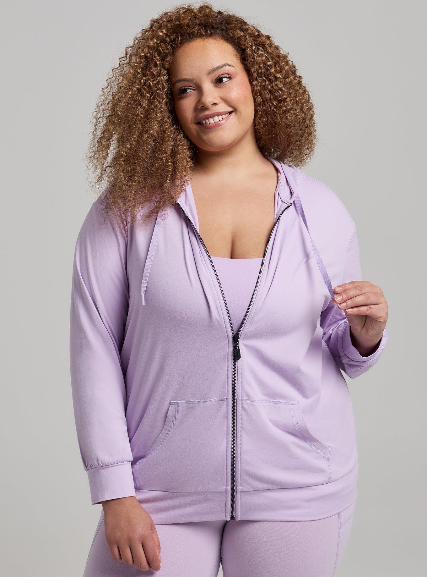 TRU Super Soft Performance Jersey Full-Zip Active Hoodie, ENGLISH HYACINTH, hi-res