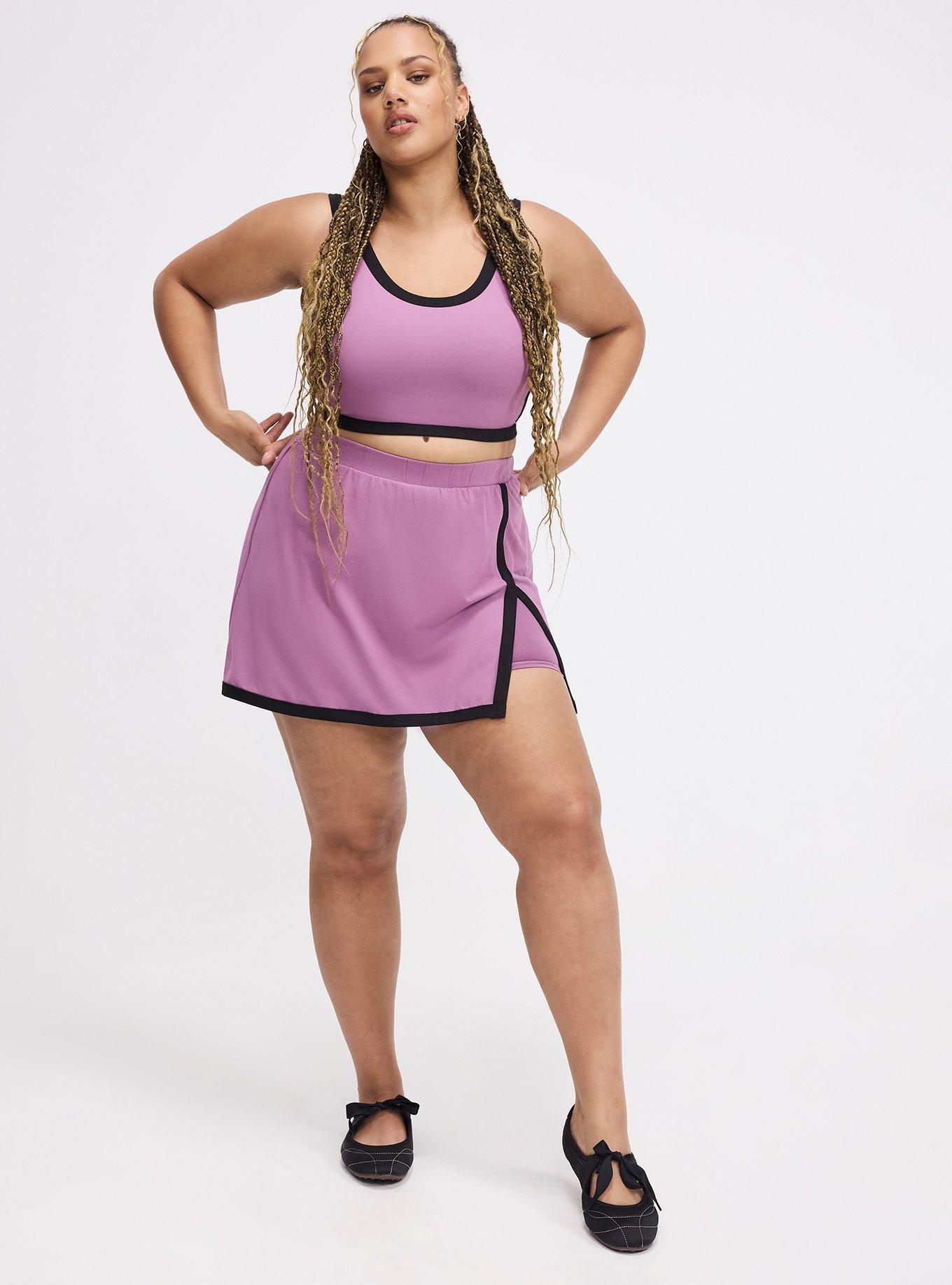 TRU Lightweight Super Soft Performance Jersey Active Skort, ARGYLE PURPLE, hi-res