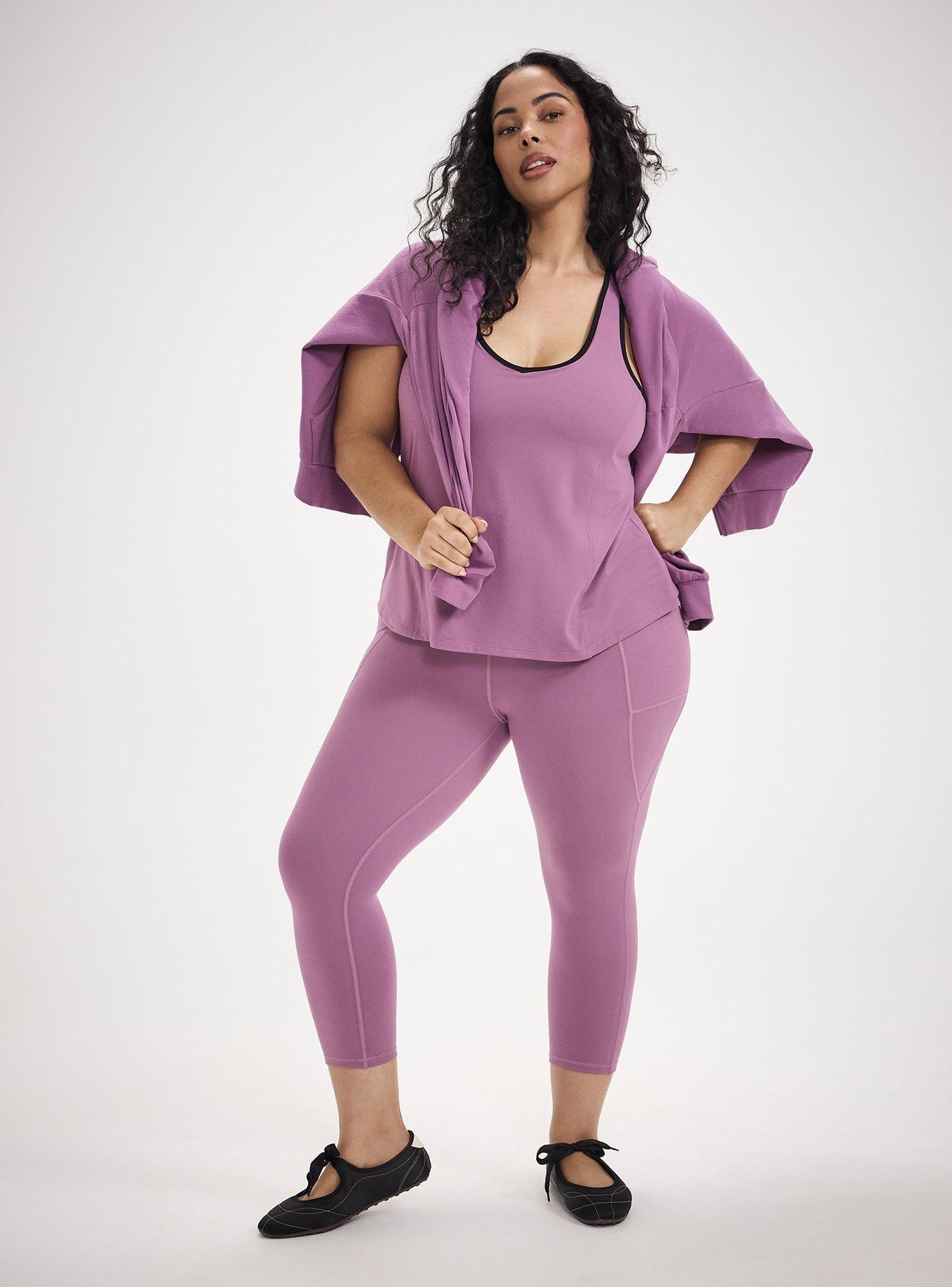 TRU Super Soft Performance Jersey Crossed Active Tank, ARGYLE PURPLE, alternate