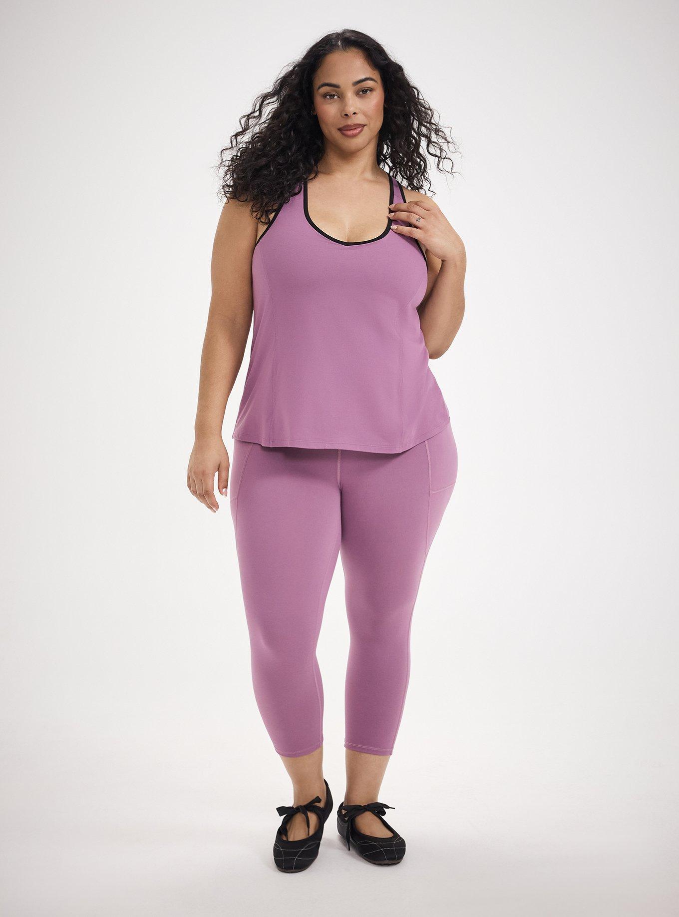 TRU Super Soft Performance Jersey Crossed Active Tank, ARGYLE PURPLE, alternate