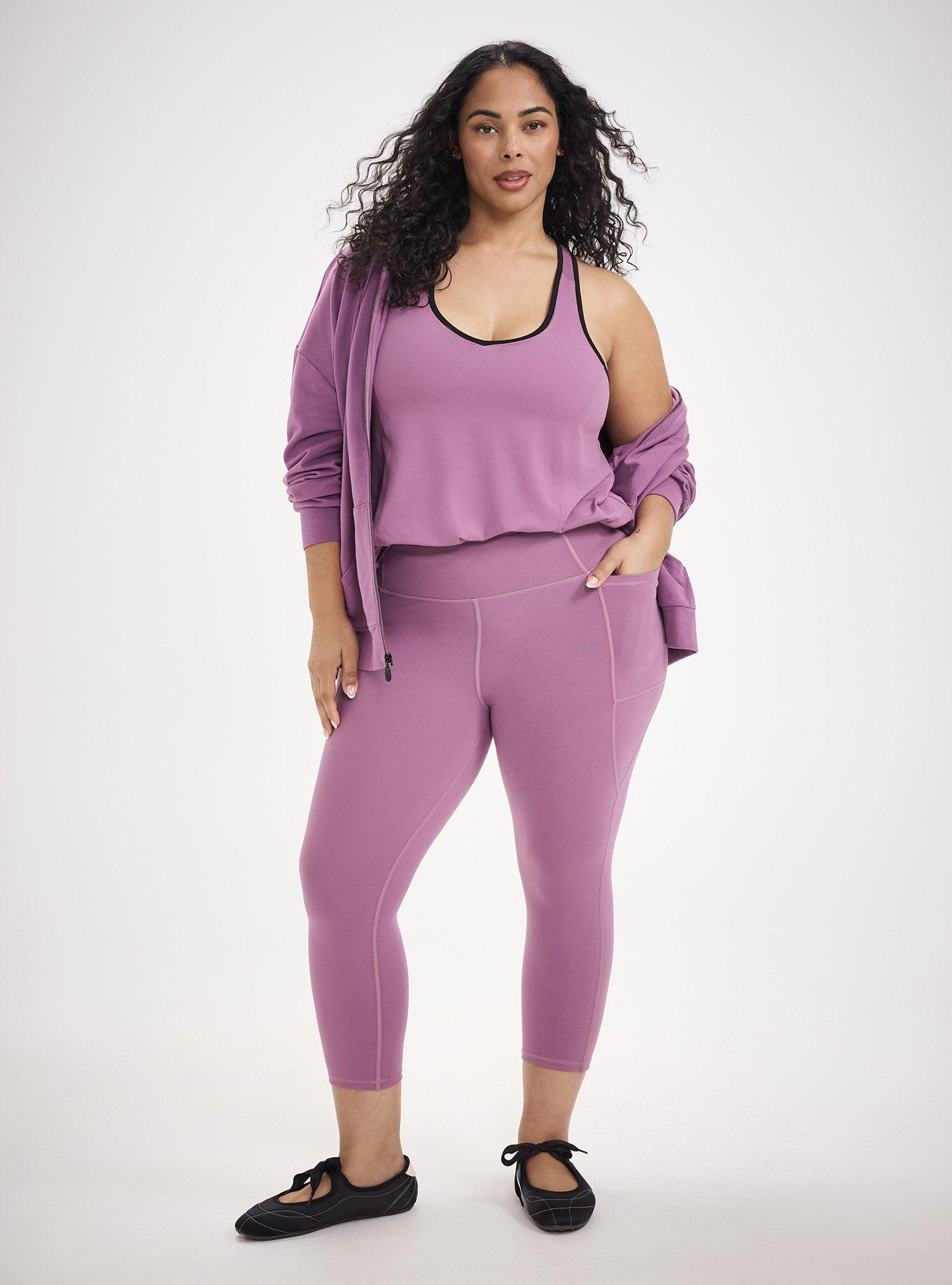 TRU Super Soft Performance Jersey Crossed Active Tank, ARGYLE PURPLE, alternate