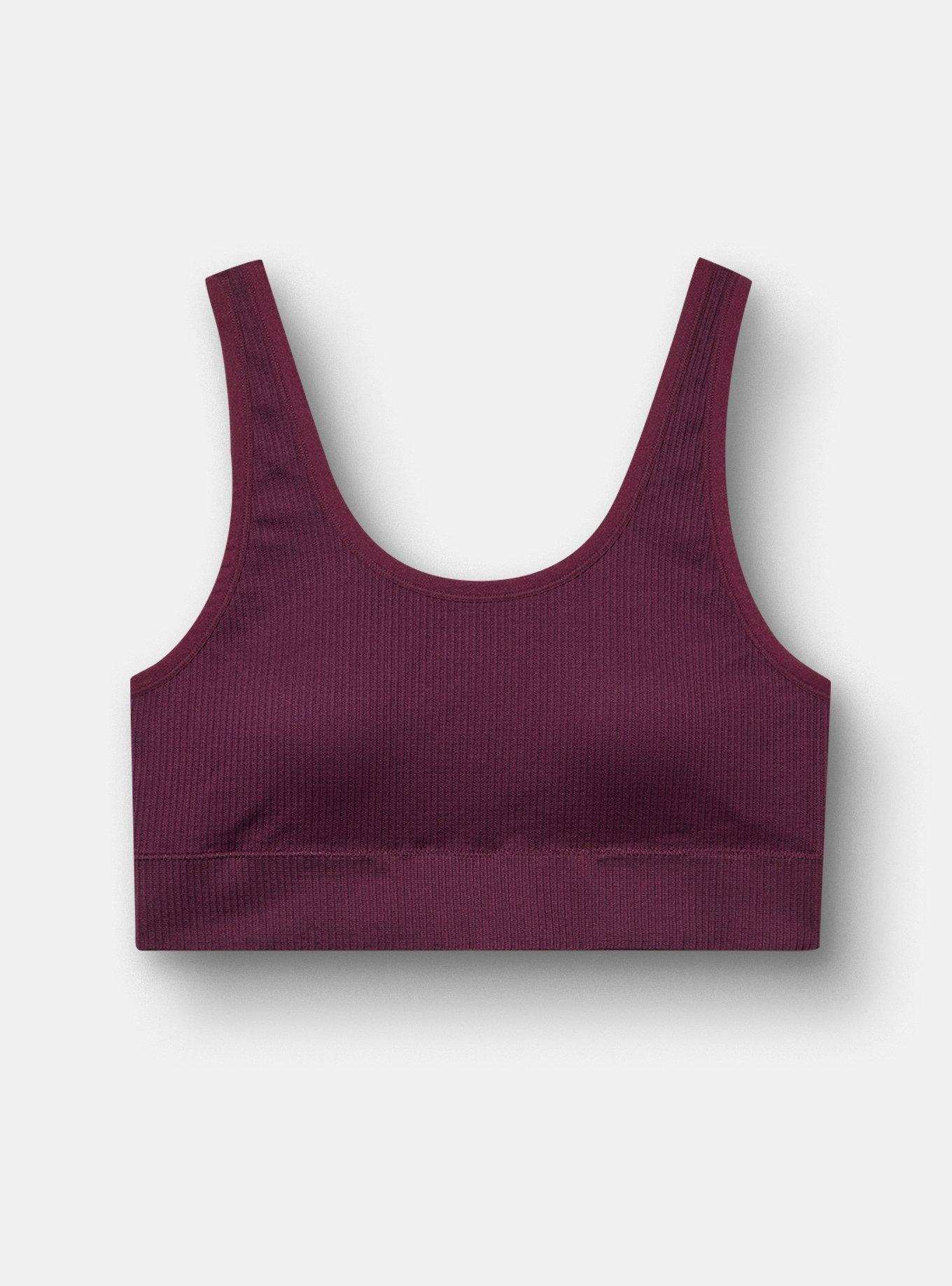 2-Pack Lightly Lined Seamless Rib Scoop Bralette, MULTI, alternate