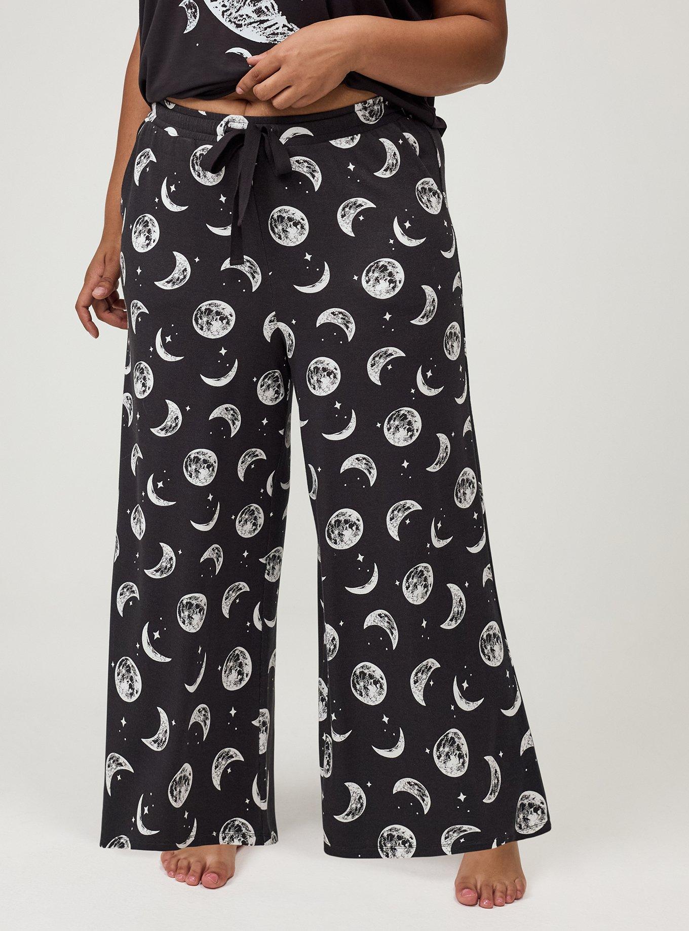 Lightweight French Terry Wide-Leg Lounge Pant, LUNA MOON GRAY, alternate