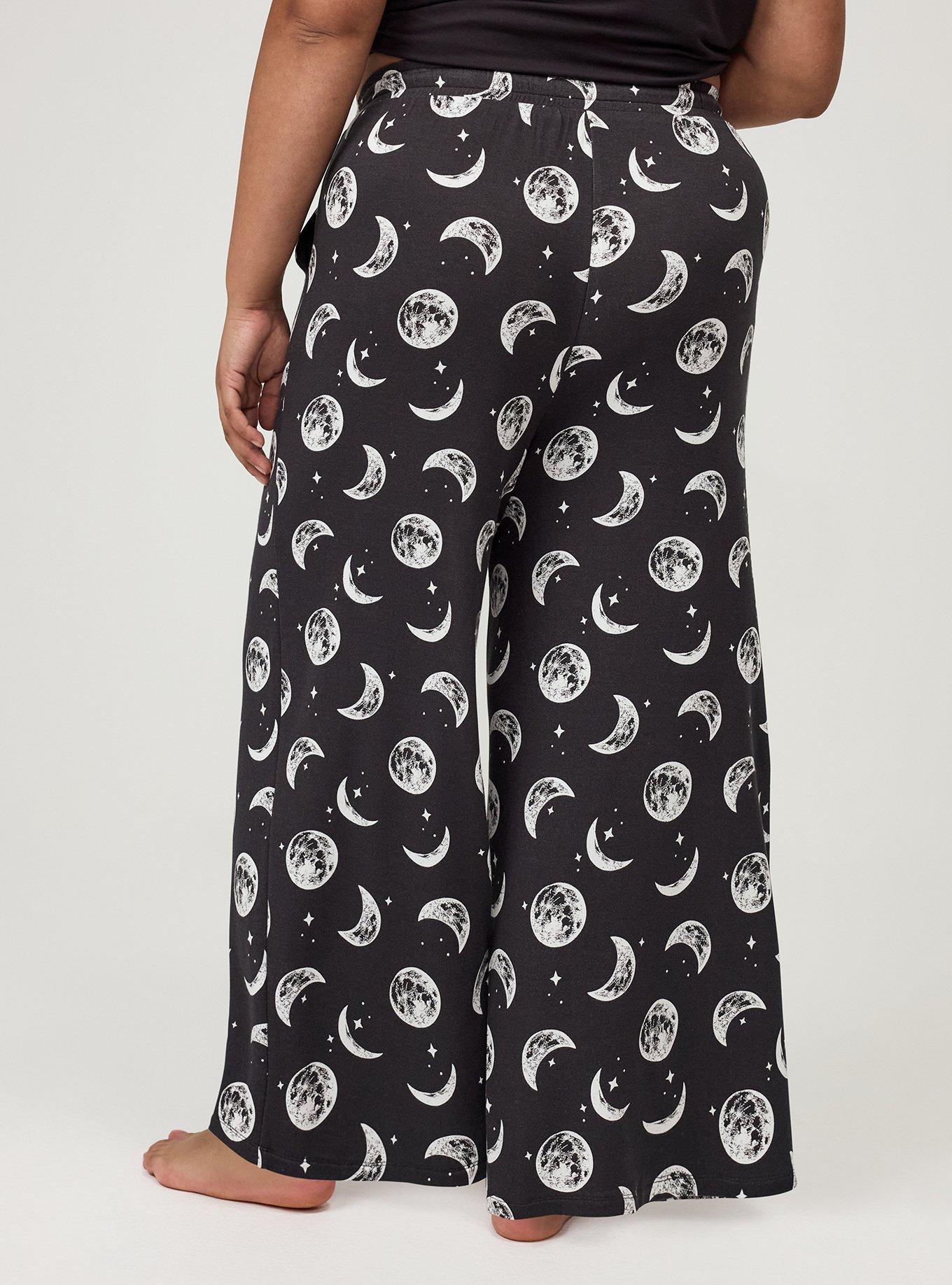 Lightweight French Terry Wide-Leg Lounge Pant, LUNA MOON GRAY, alternate