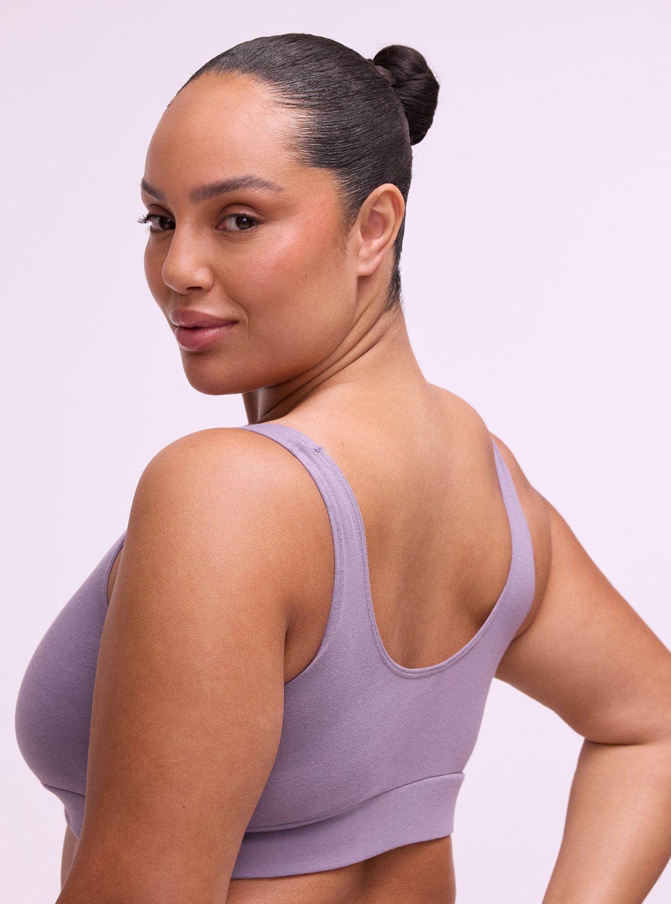 2-Pack Unlined Cotton Bralette, MULTI, alternate