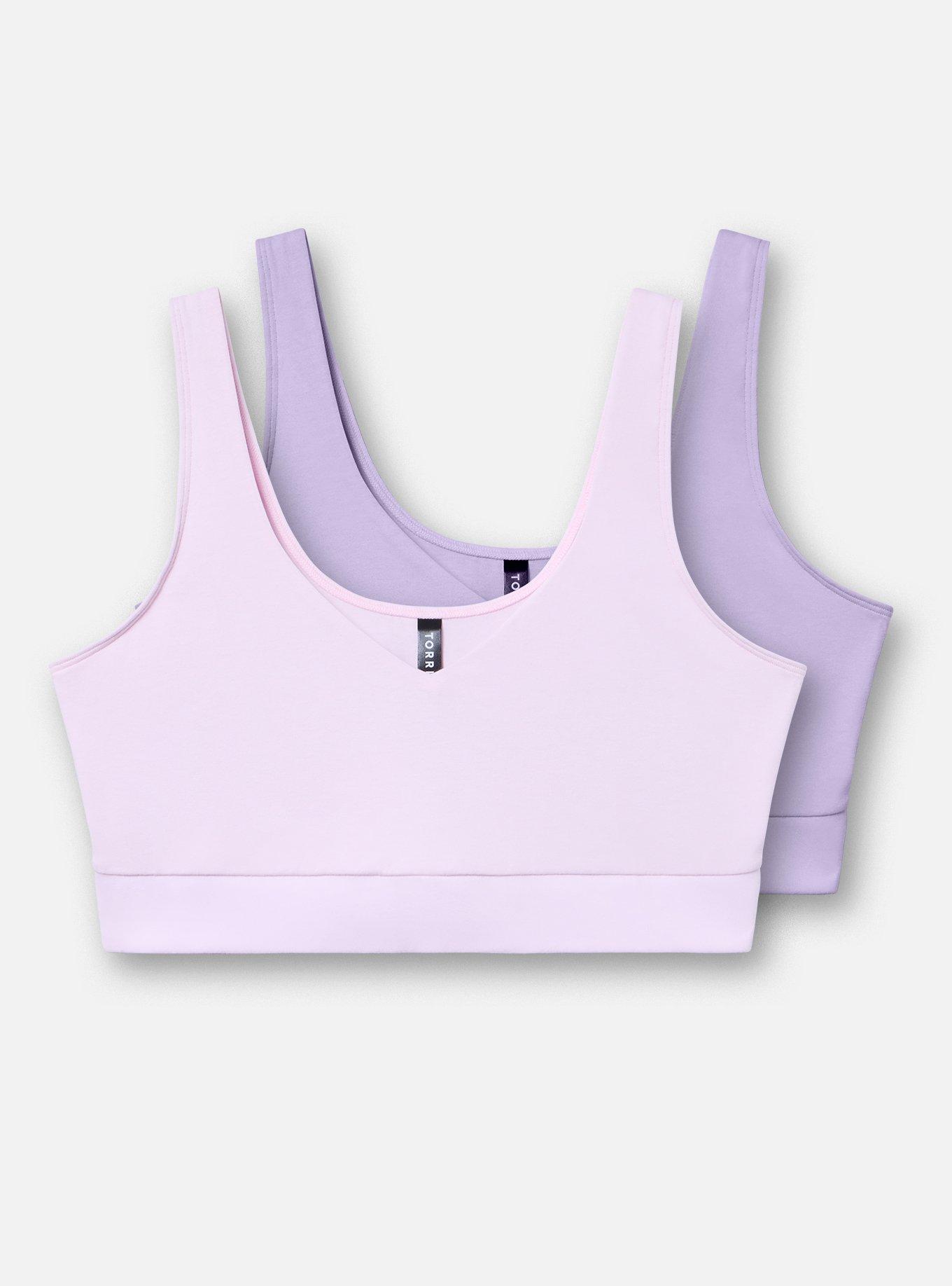 2-Pack Unlined Cotton Bralette, MULTI, hi-res
