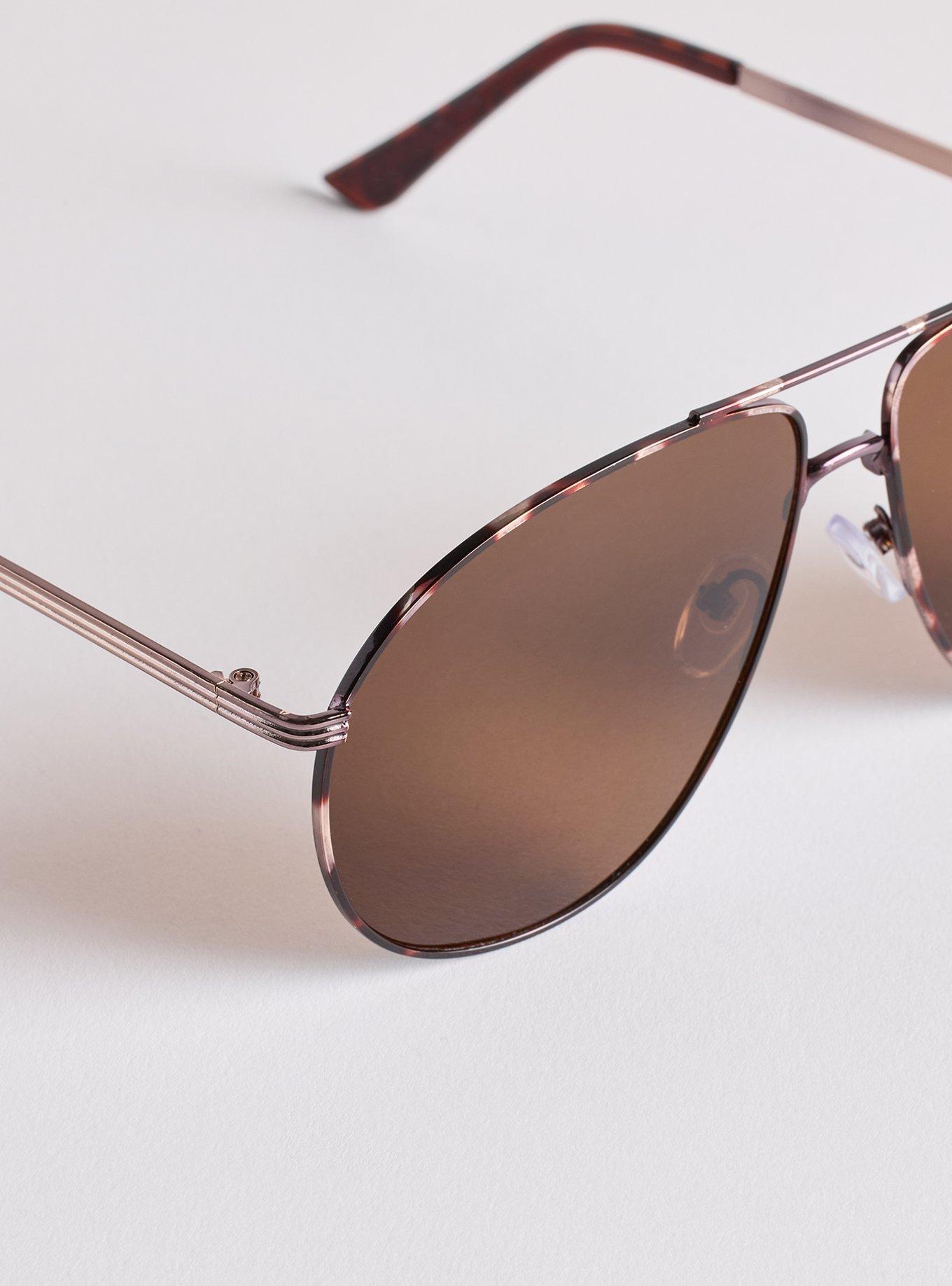 Aviator Ombre Lens Sunglasses, , alternate