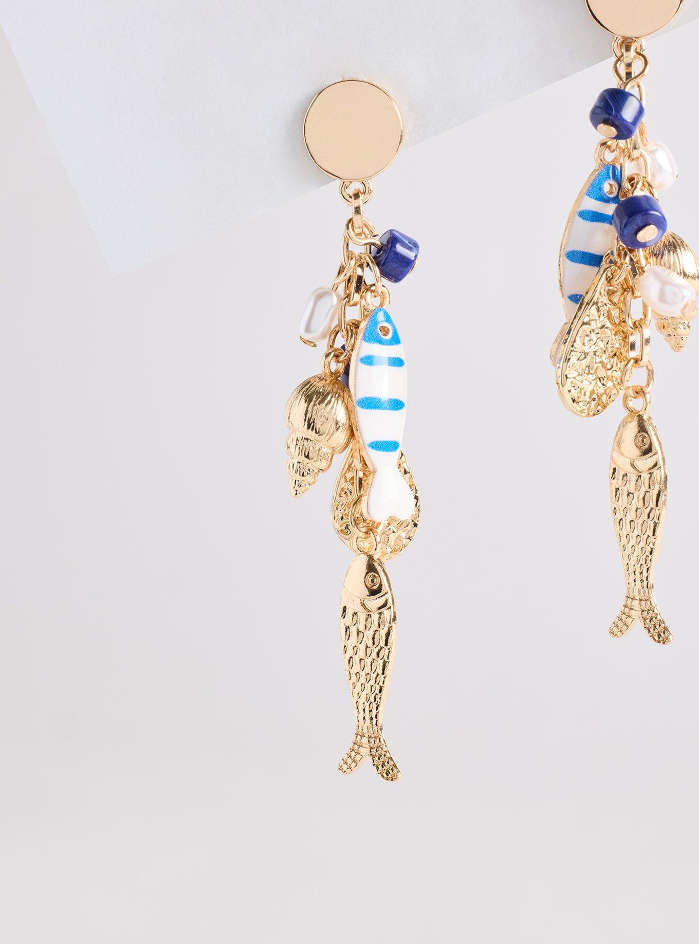 Fish Charm Earring, , alternate