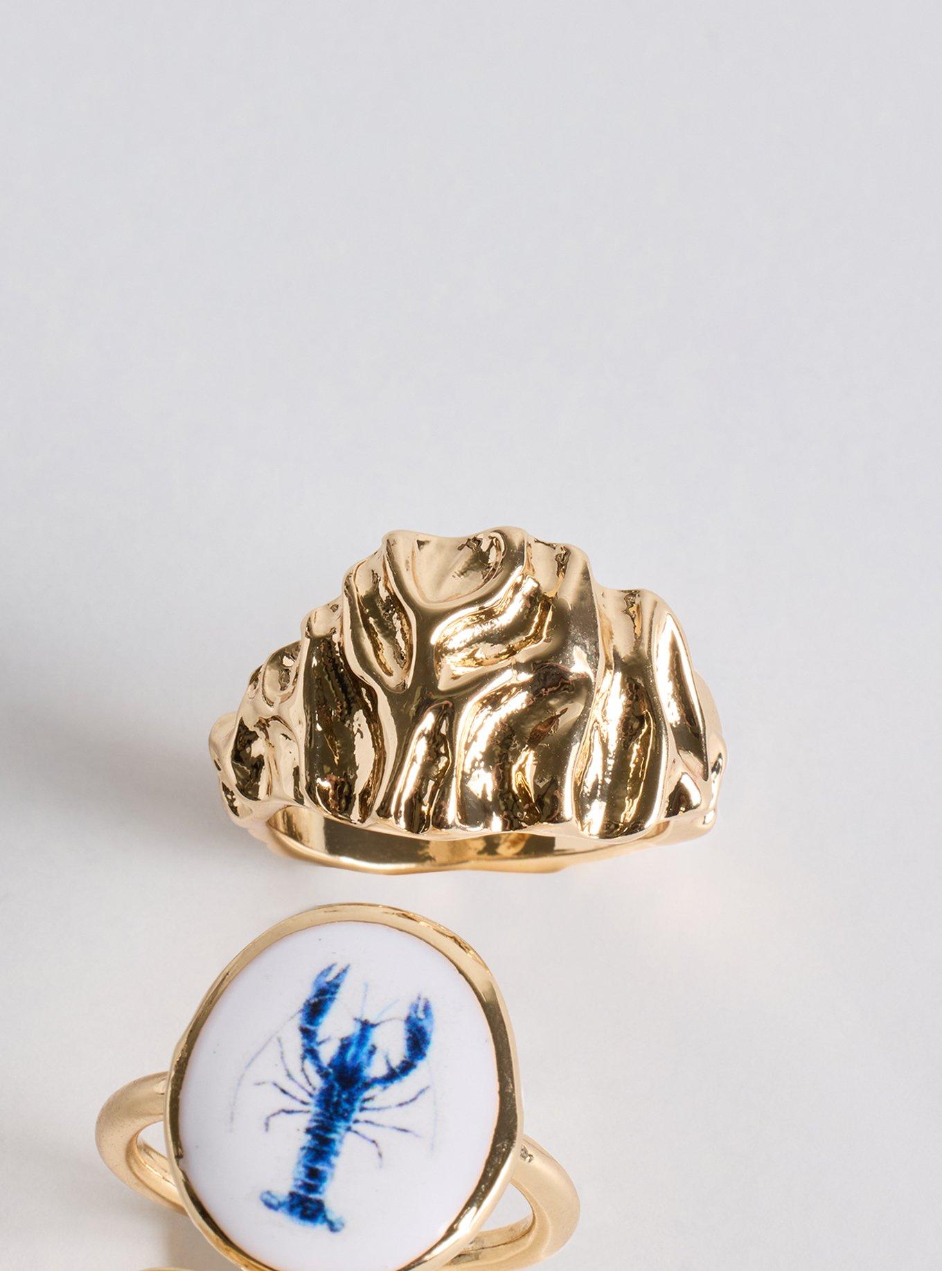 Nautical Ring Set, GOLD, alternate