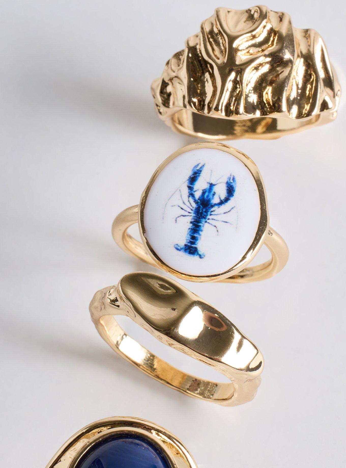 Nautical Ring Set, GOLD, alternate