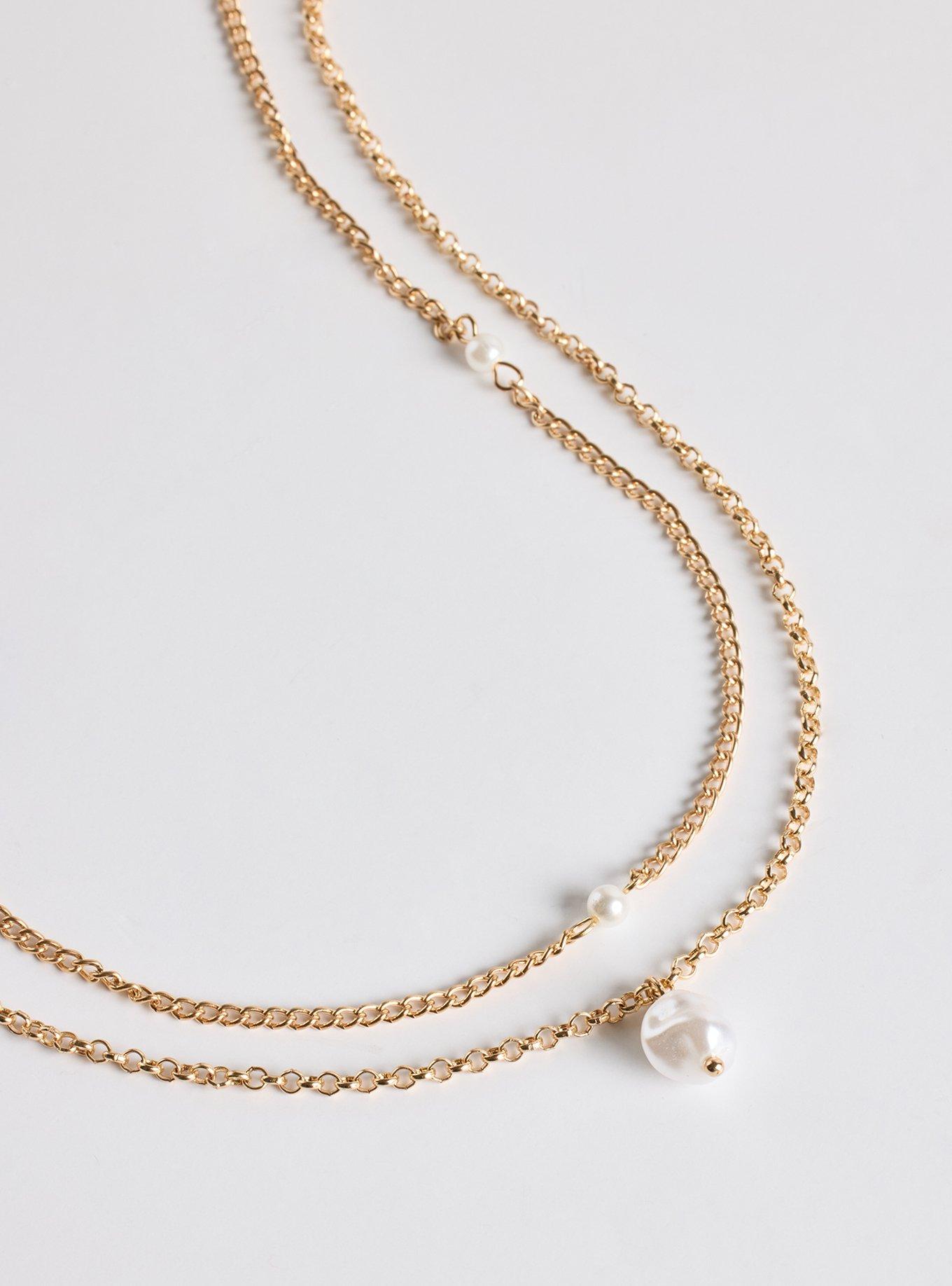 Pearl Delicate Layered Necklace, , alternate