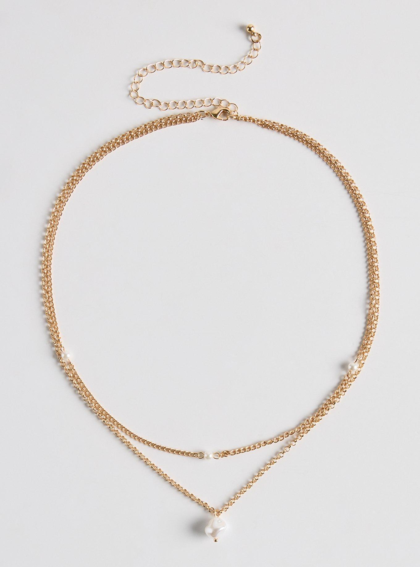 Pearl Delicate Layered Necklace, , hi-res