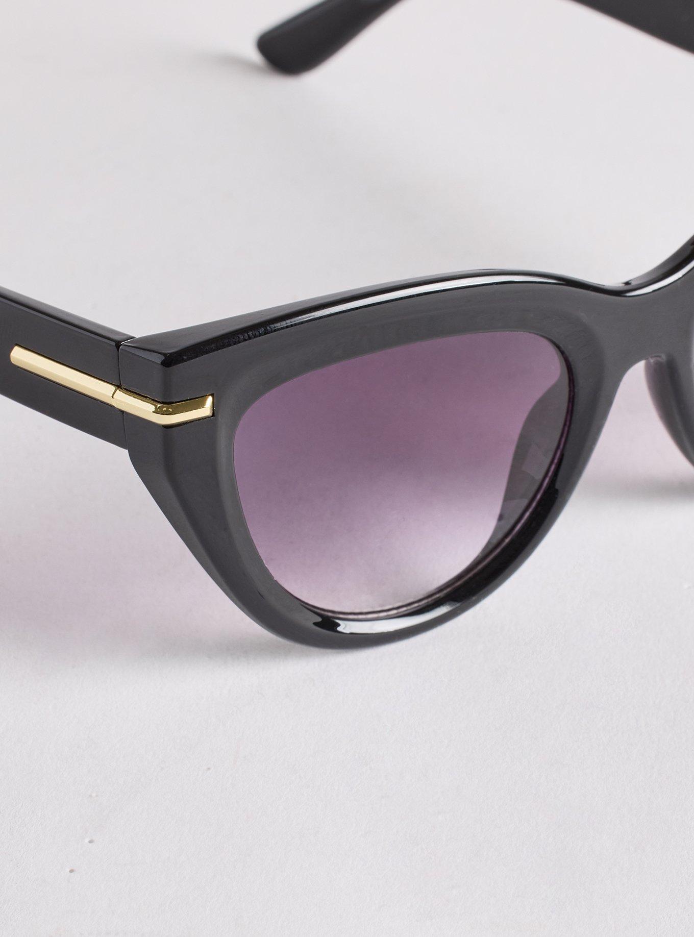 Oversized Smoke Lens Sunglasses, BLACK, alternate
