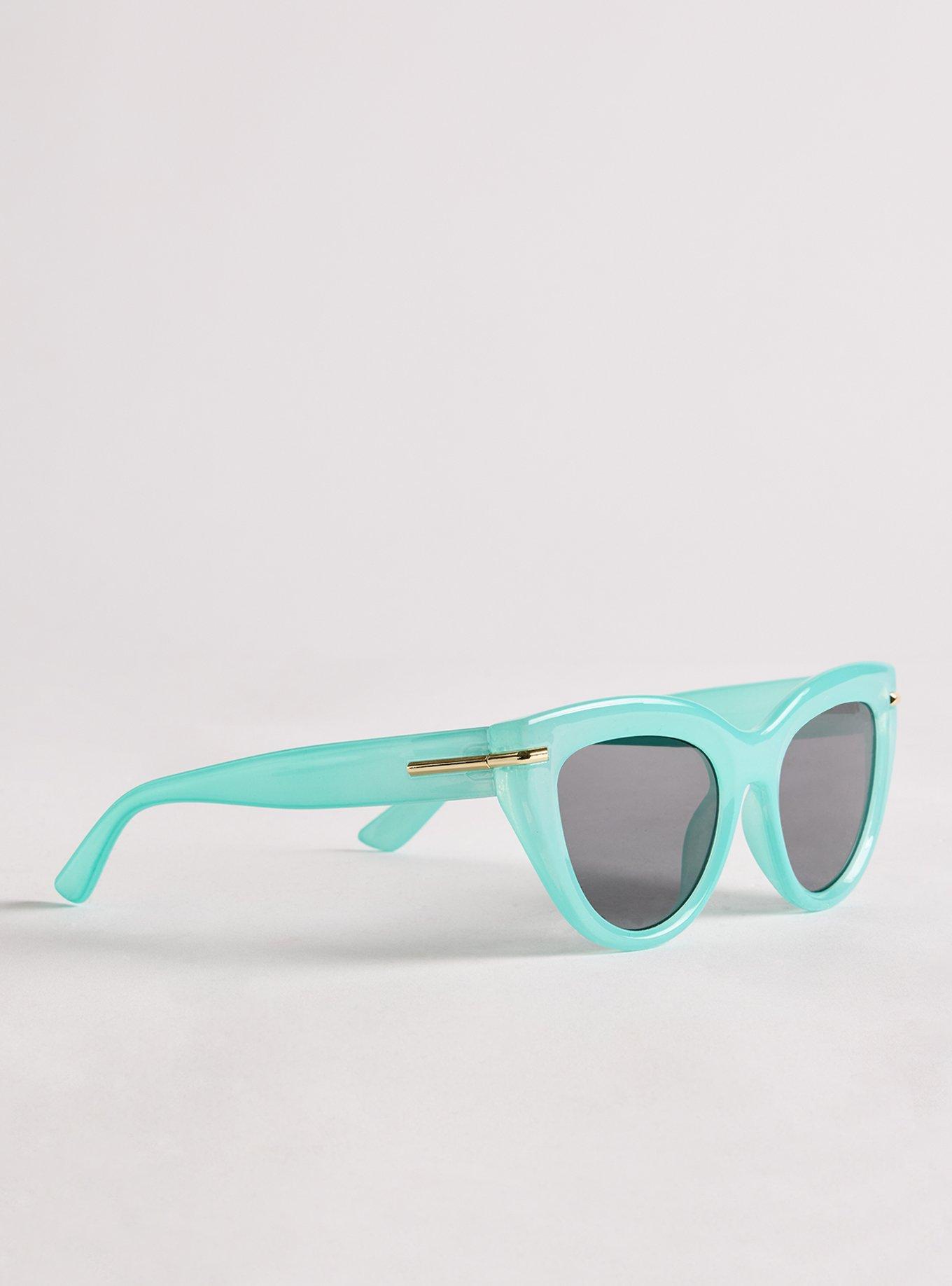 Oversized Smoke Lens Sunglasses, SEA BLUE, alternate