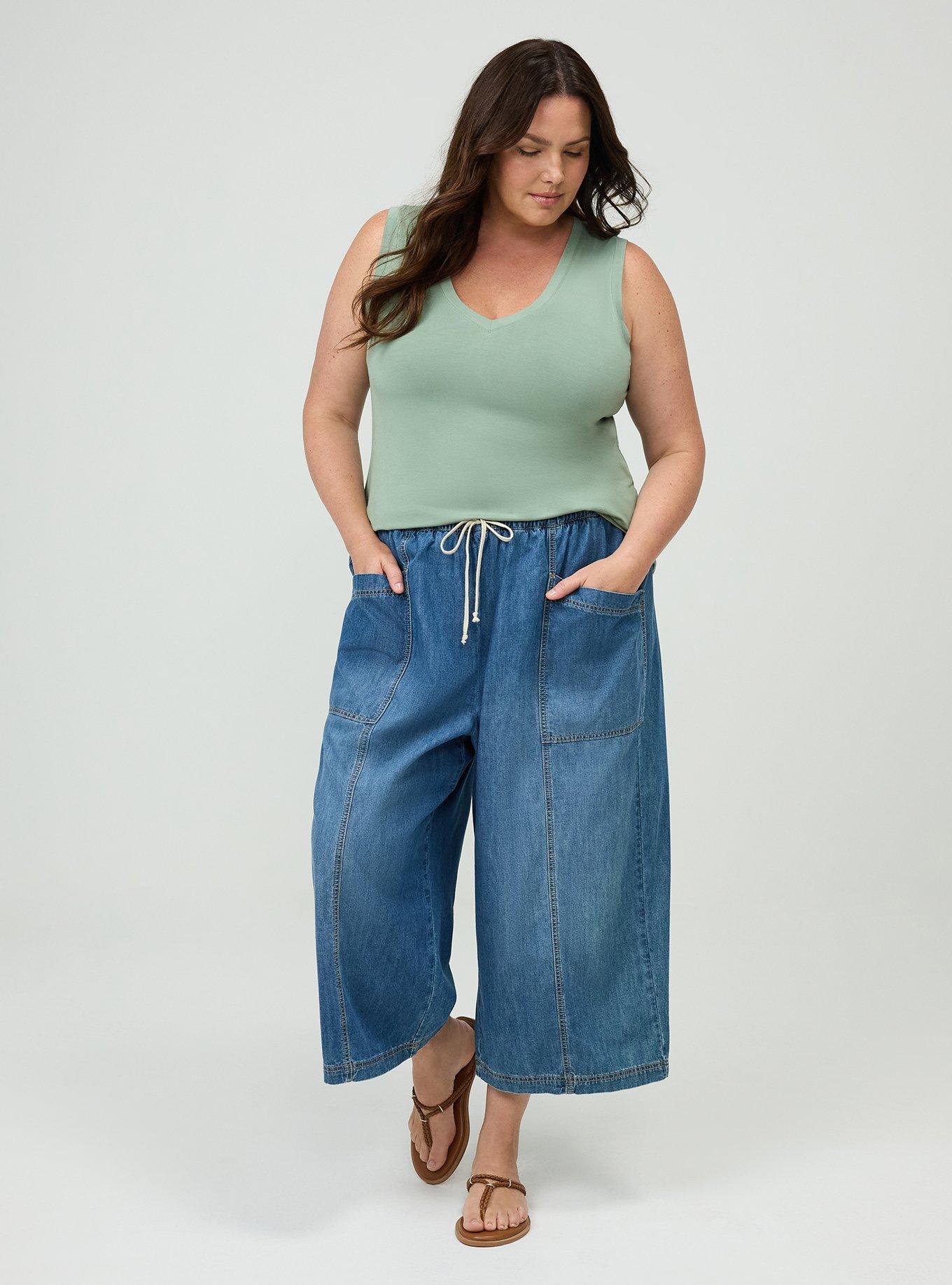 Super Soft V-Neck Shirttail Tunic Tank, HEDGE GREEN, alternate