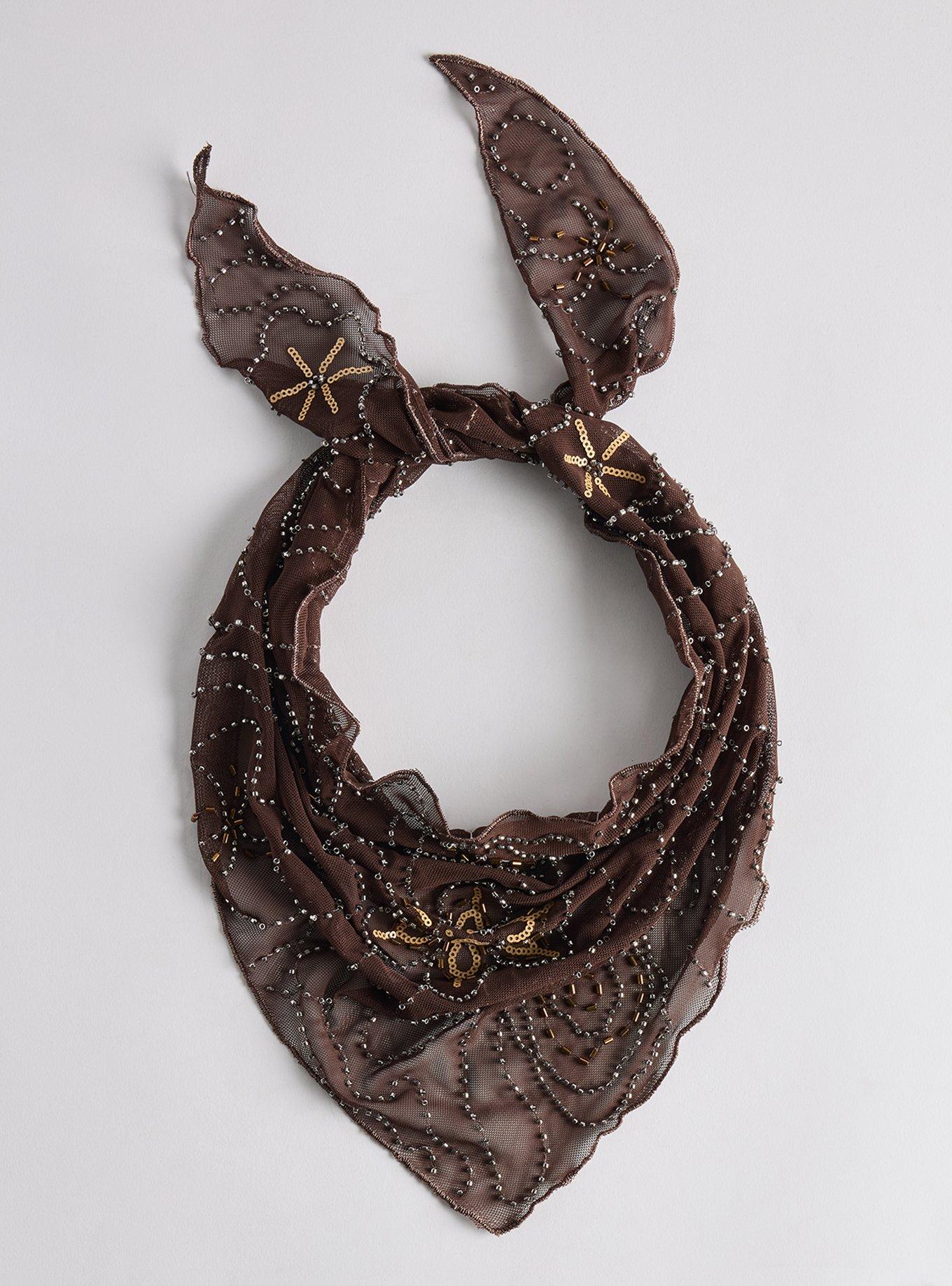 Sequined Hair Scarf, , hi-res