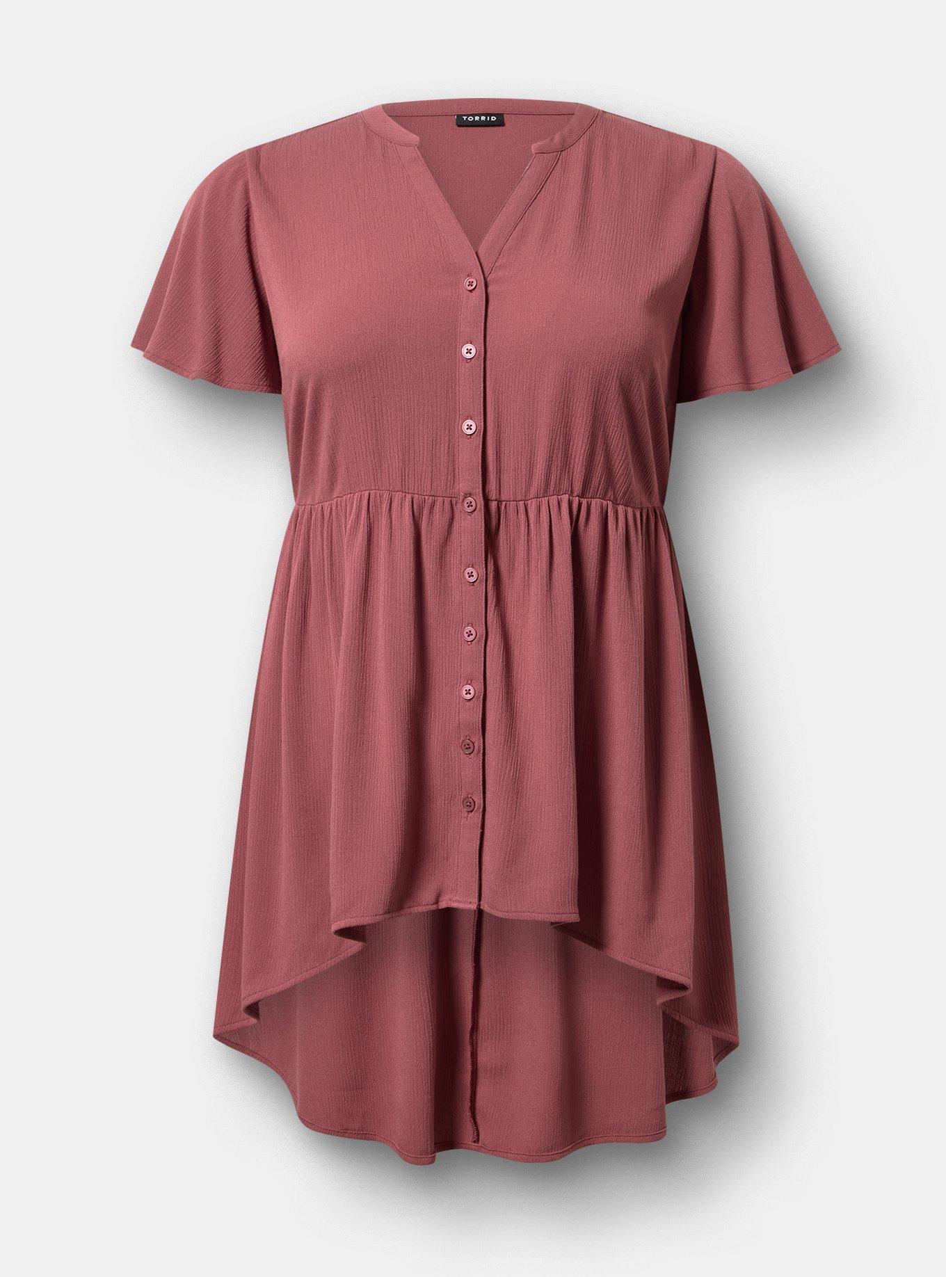 Lexie Babydoll Tunic, WILD GINGER, flat
