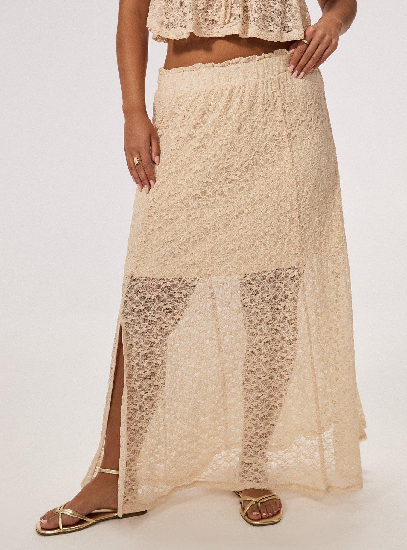 Festi Lace Maxi Skirt, SAND DOLLAR, alternate