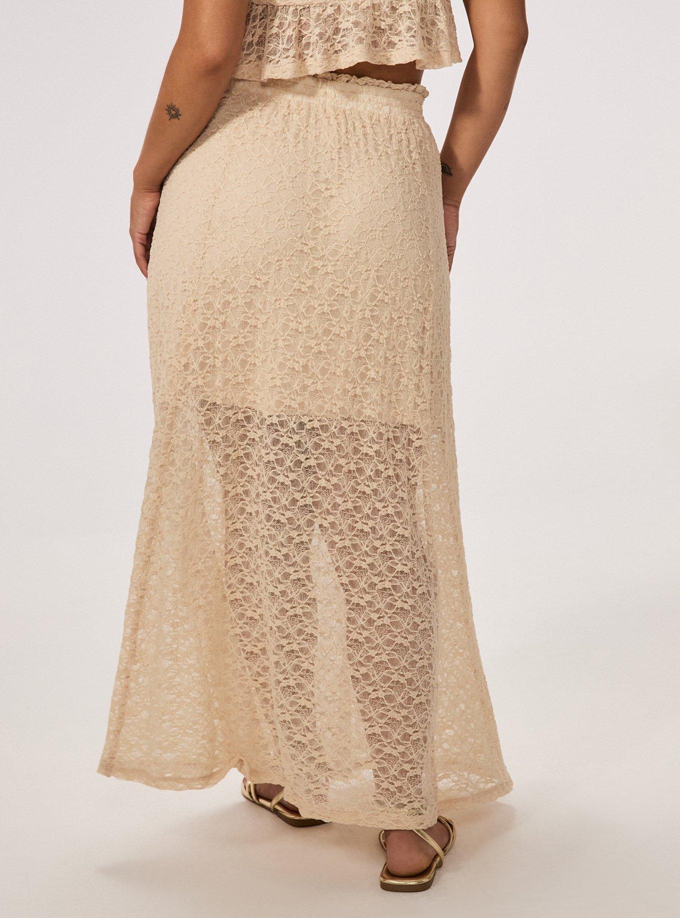 Festi Lace Maxi Skirt, SAND DOLLAR, alternate