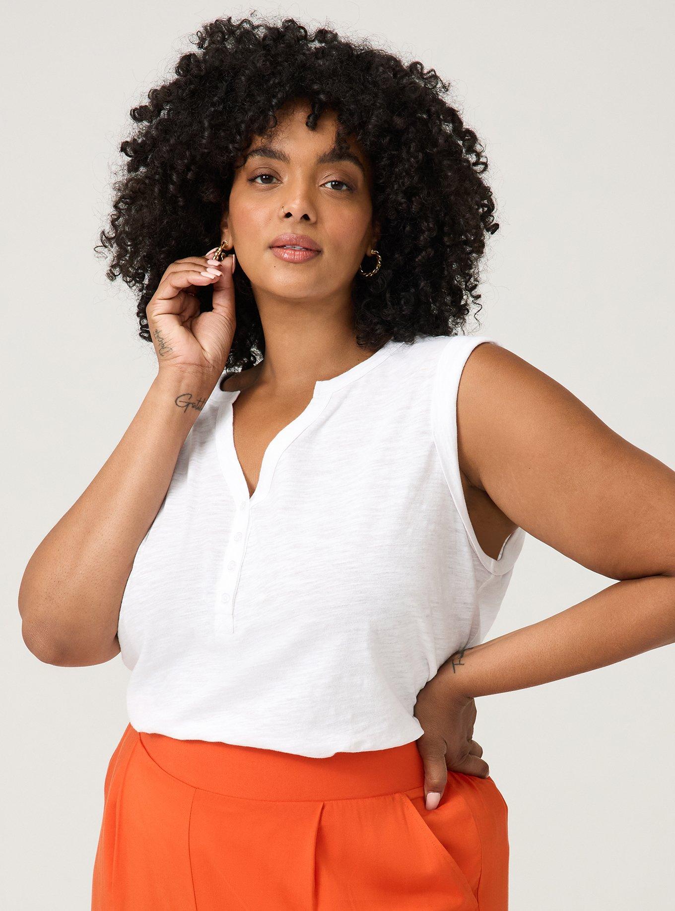 Heritage Slub Henley Muscle Tank, BRIGHT WHITE, alternate