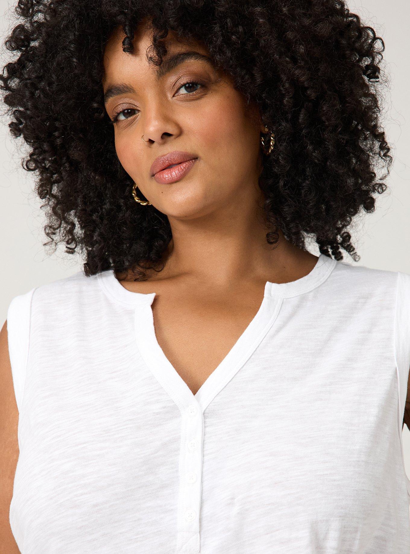 Heritage Slub Henley Muscle Tank, BRIGHT WHITE, alternate