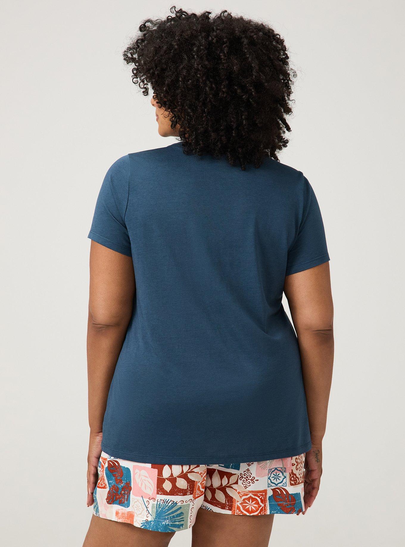 Signature Jersey Scoop Neck Tee, MIDNIGHT NAVY, alternate