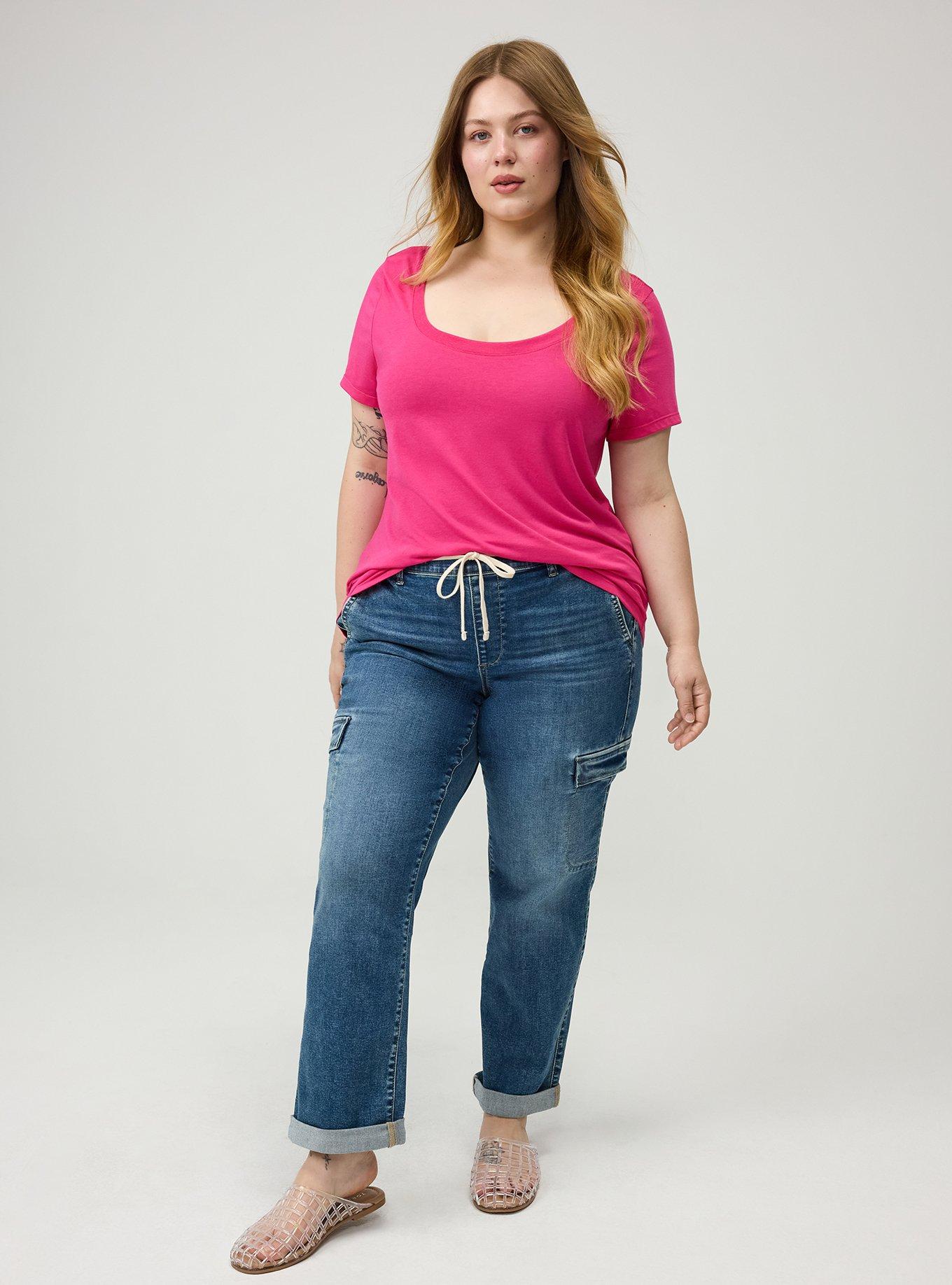 Signature Jersey Scoop Neck Tee, BEETROOT PURPLE, alternate