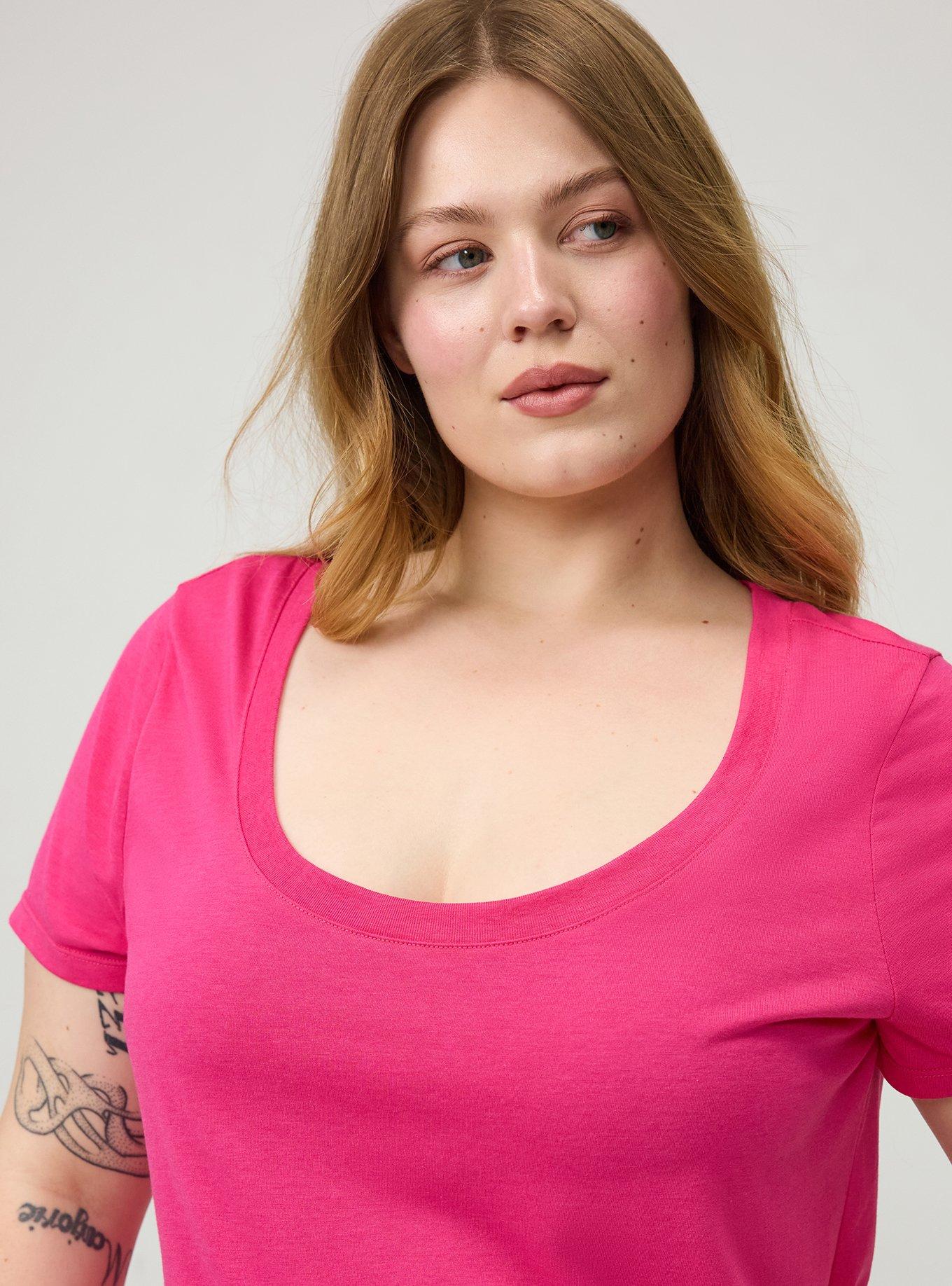 Signature Jersey Scoop Neck Tee, BEETROOT PURPLE, alternate