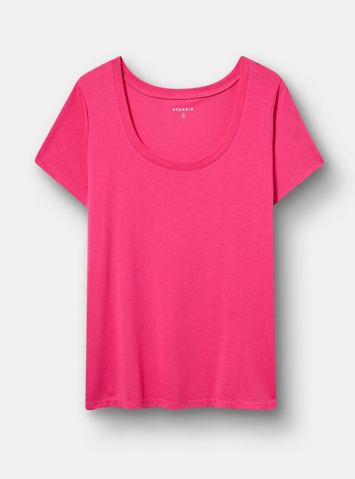 Signature Jersey Scoop Neck Tee, BEETROOT PURPLE, flat