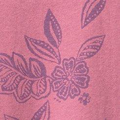 Cotton Varsity Easy Crew Tee, THRILL FLORAL MAUVE, swatch