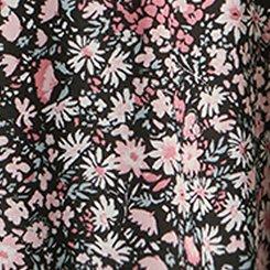 Soft Mesh V-Neck Top, HARVEST DITSY FLORAL BLACK, swatch