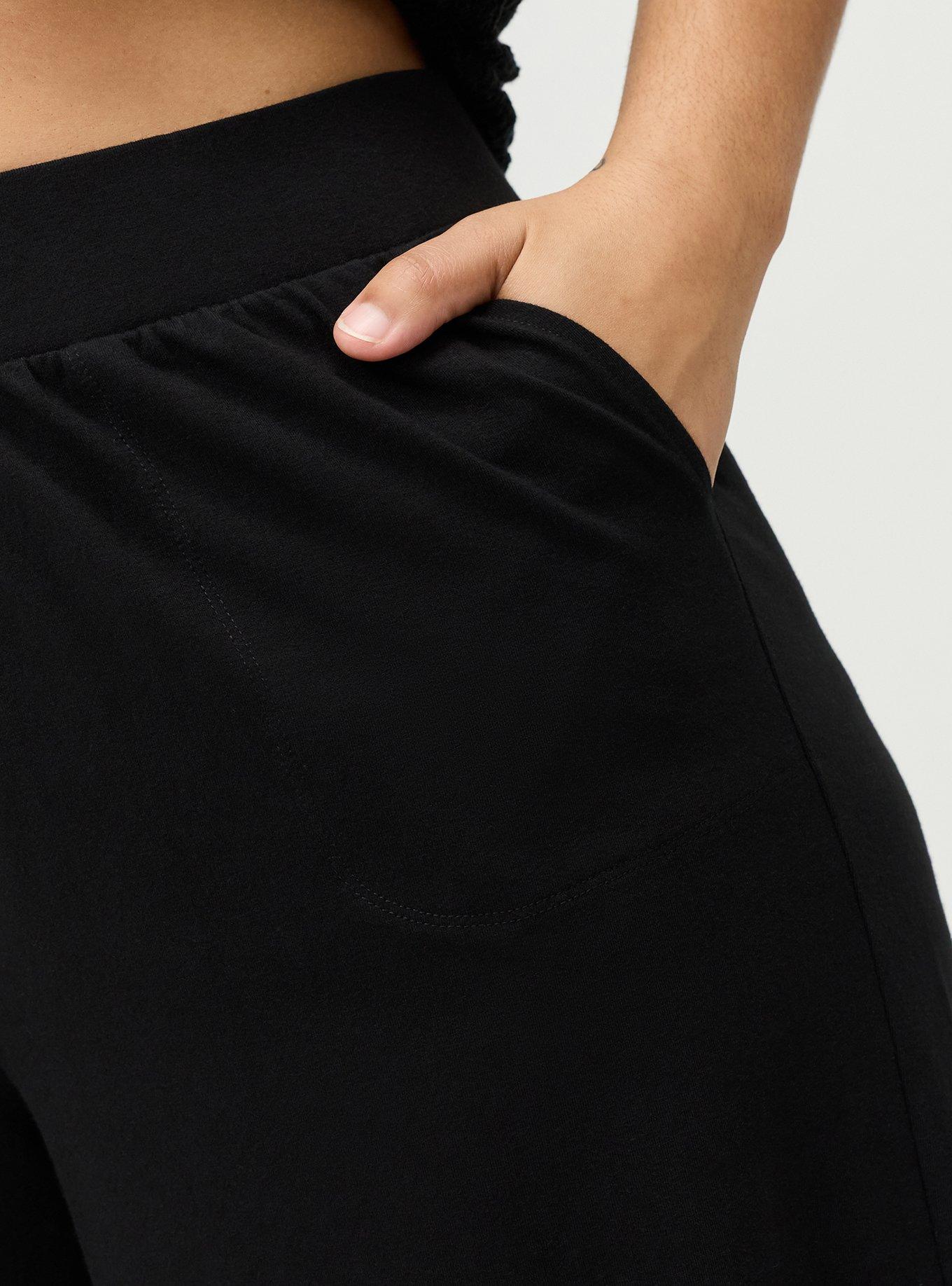 Wide-Leg Pocket Legging, DEEP BLACK, alternate