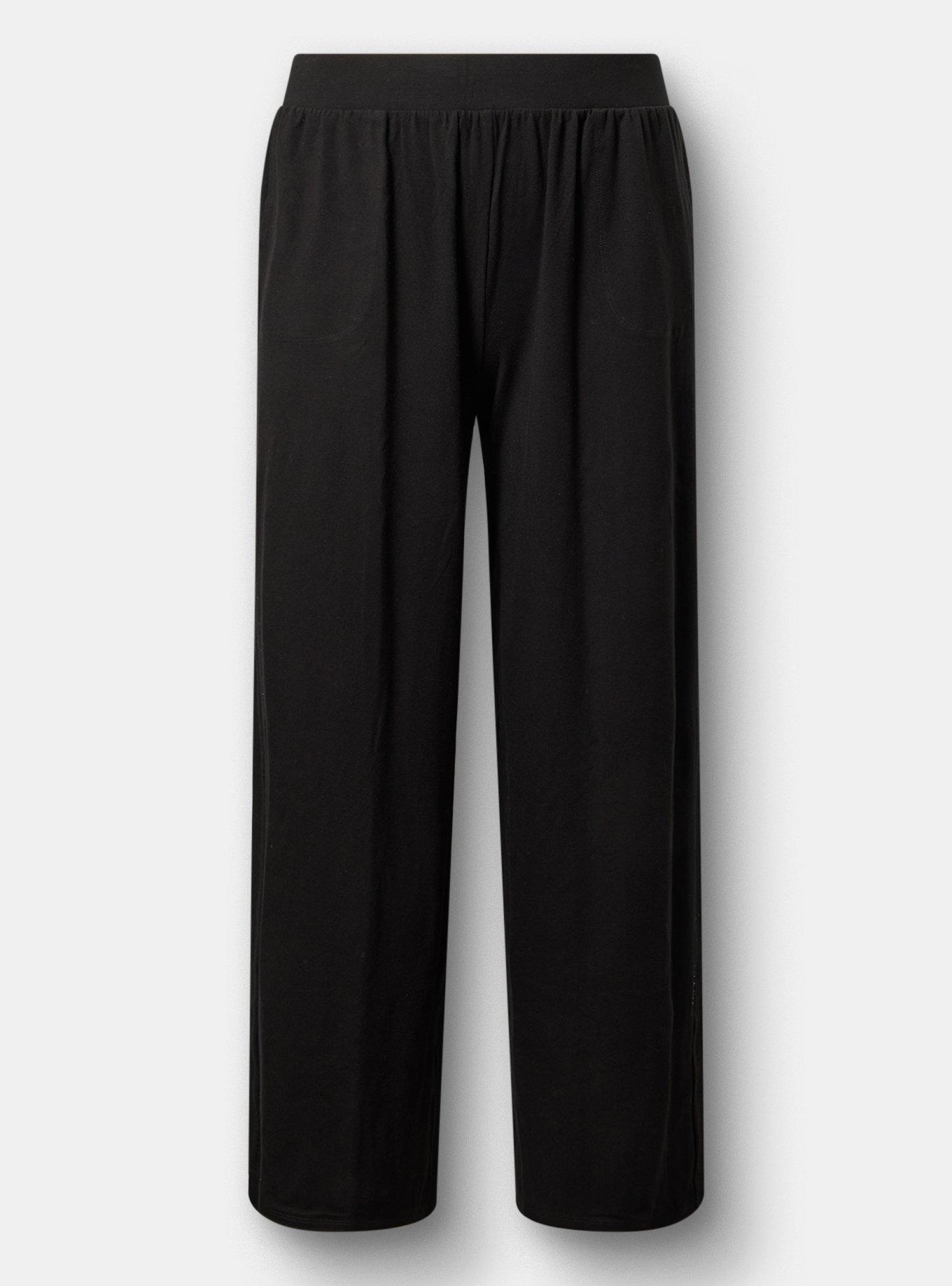 Wide-Leg Pocket Legging, DEEP BLACK, flat