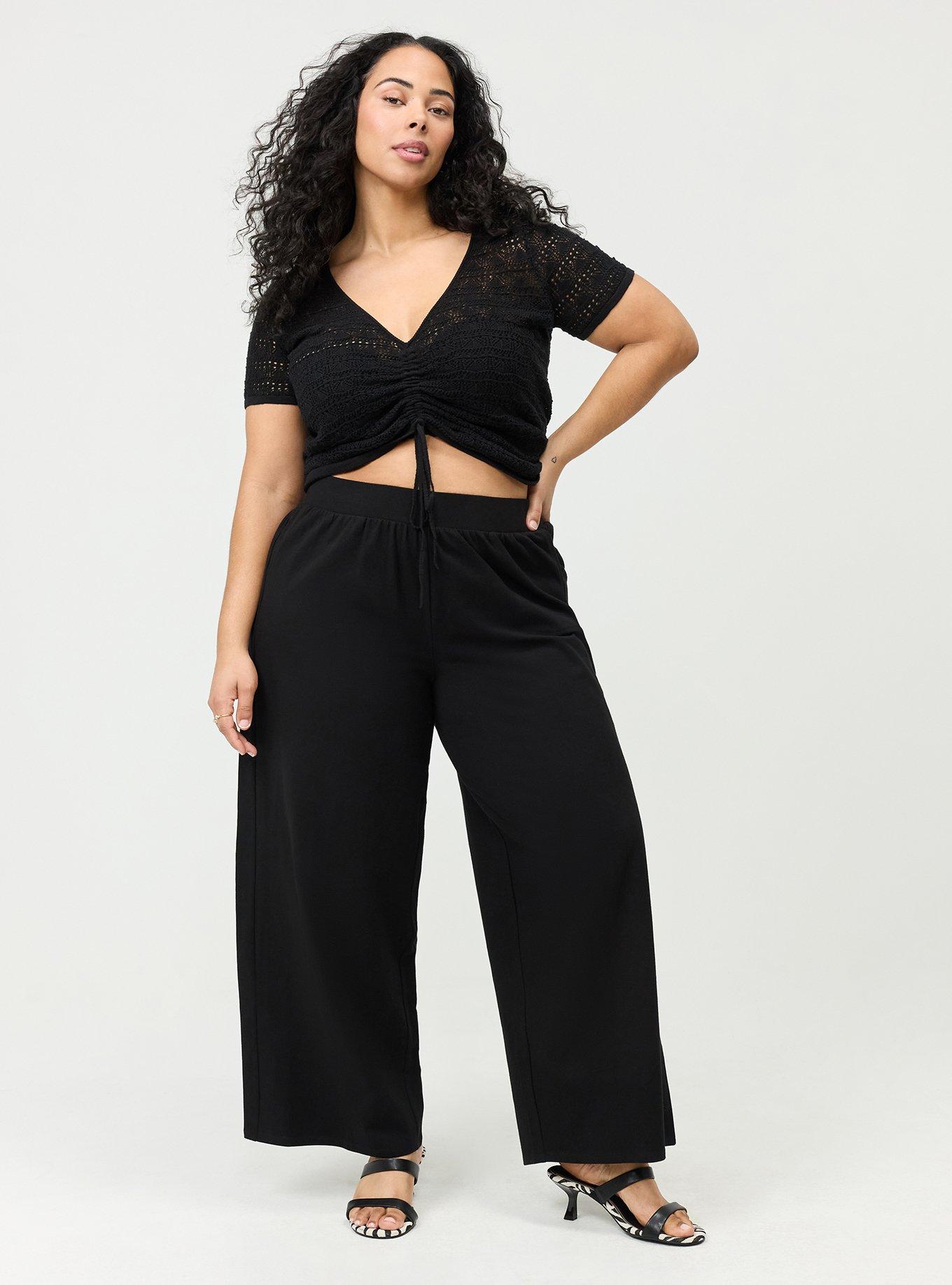 Wide-Leg Pocket Legging, DEEP BLACK, hi-res