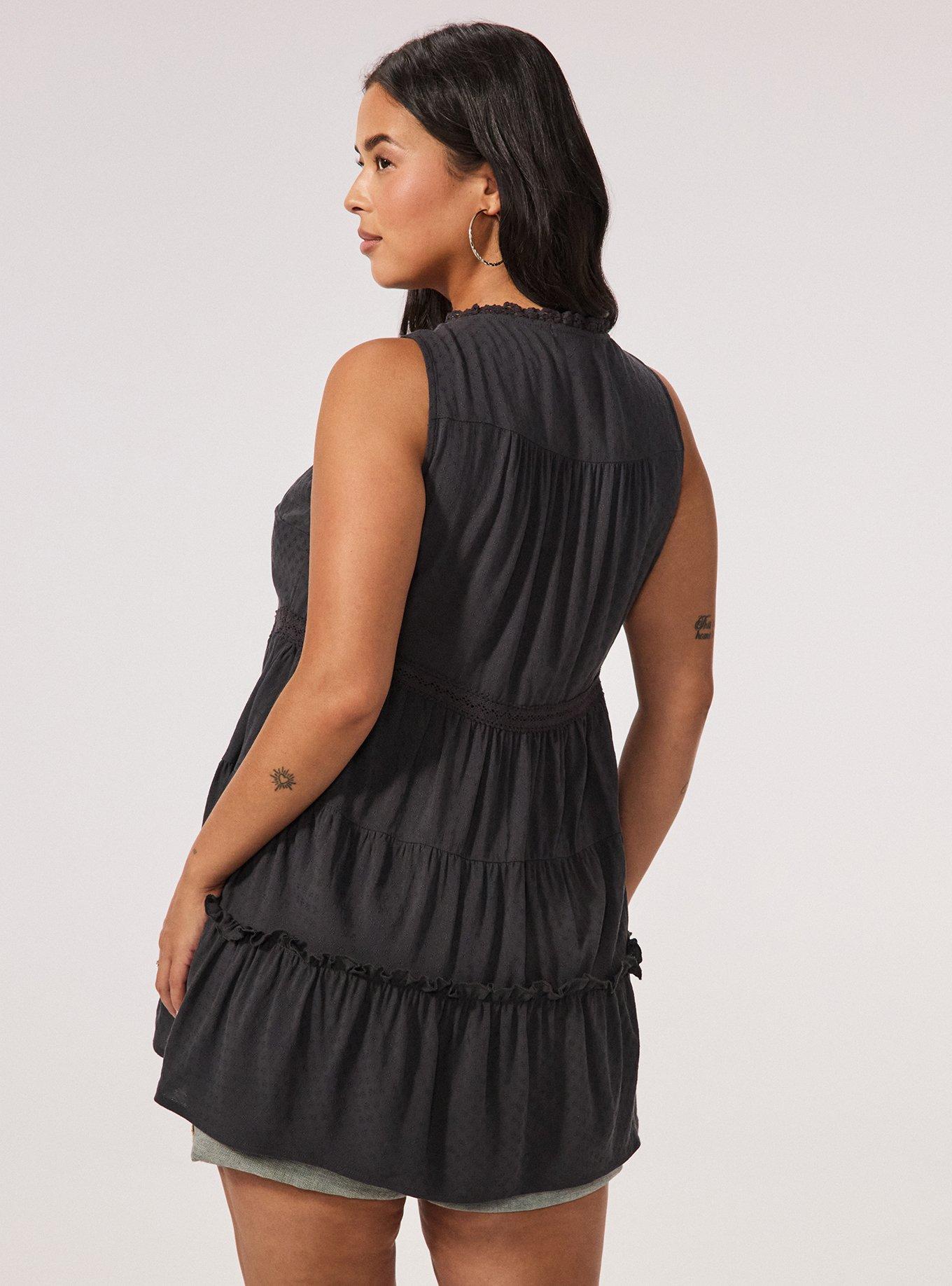 Festi Sleeveless Button-Down Tunic, PHANTOM, alternate