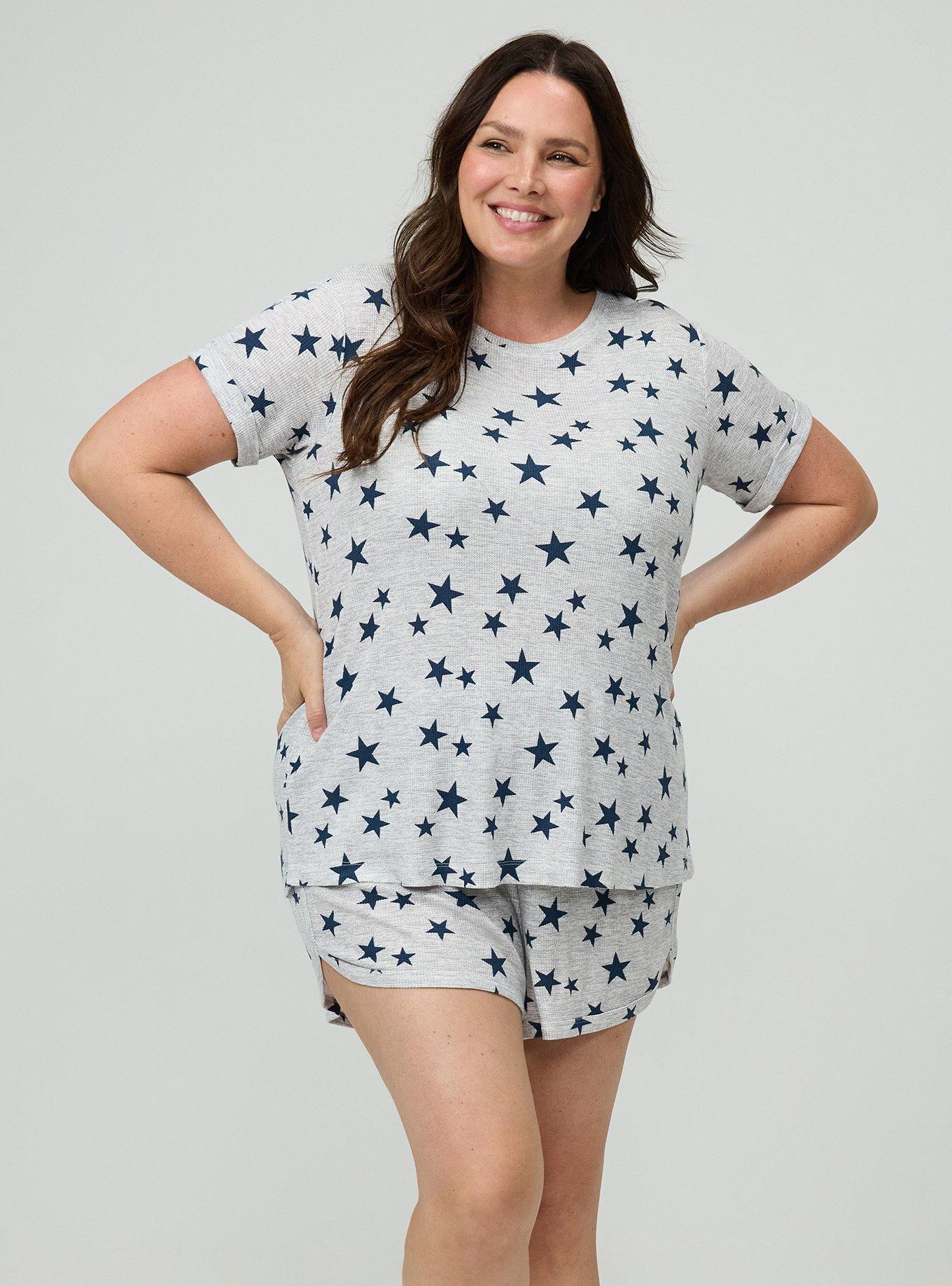 Waffle Sleep Tee, FUTURE STARS HEATHER GREY, hi-res