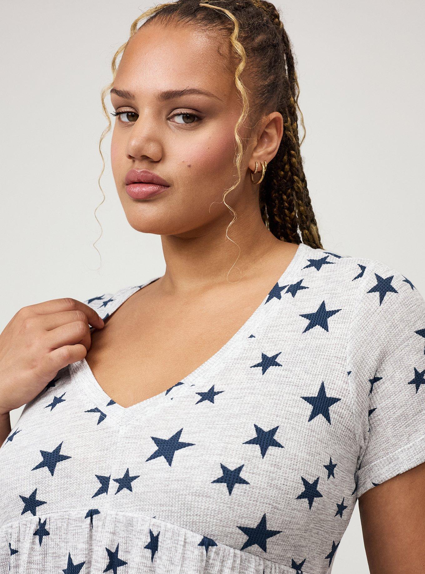Waffle V-Neck Lounge Dress, FUTURE STARS HEATHER GREY, alternate