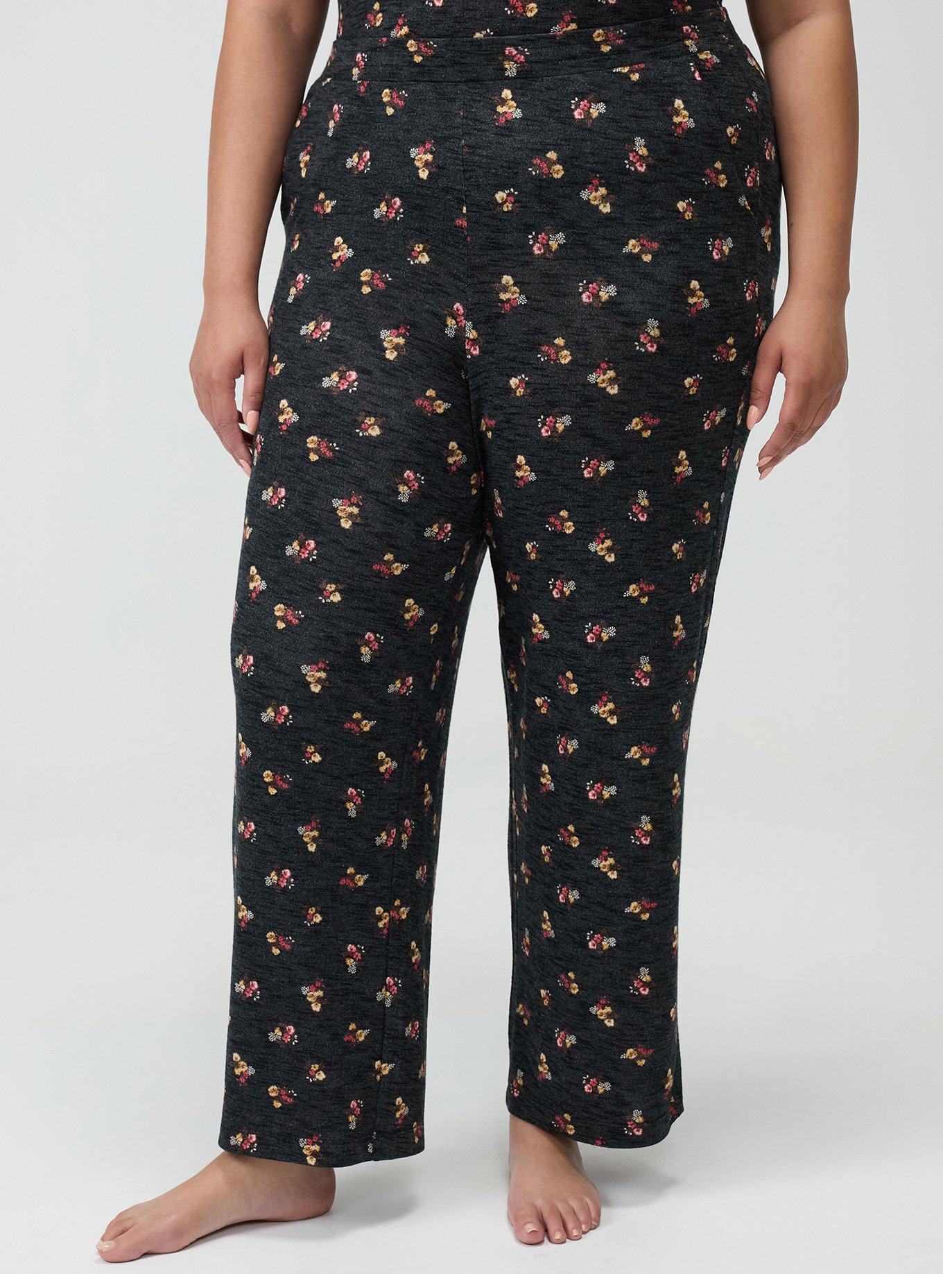 Hacci Sleep Pant, SANDY FLORAL BLACK, alternate