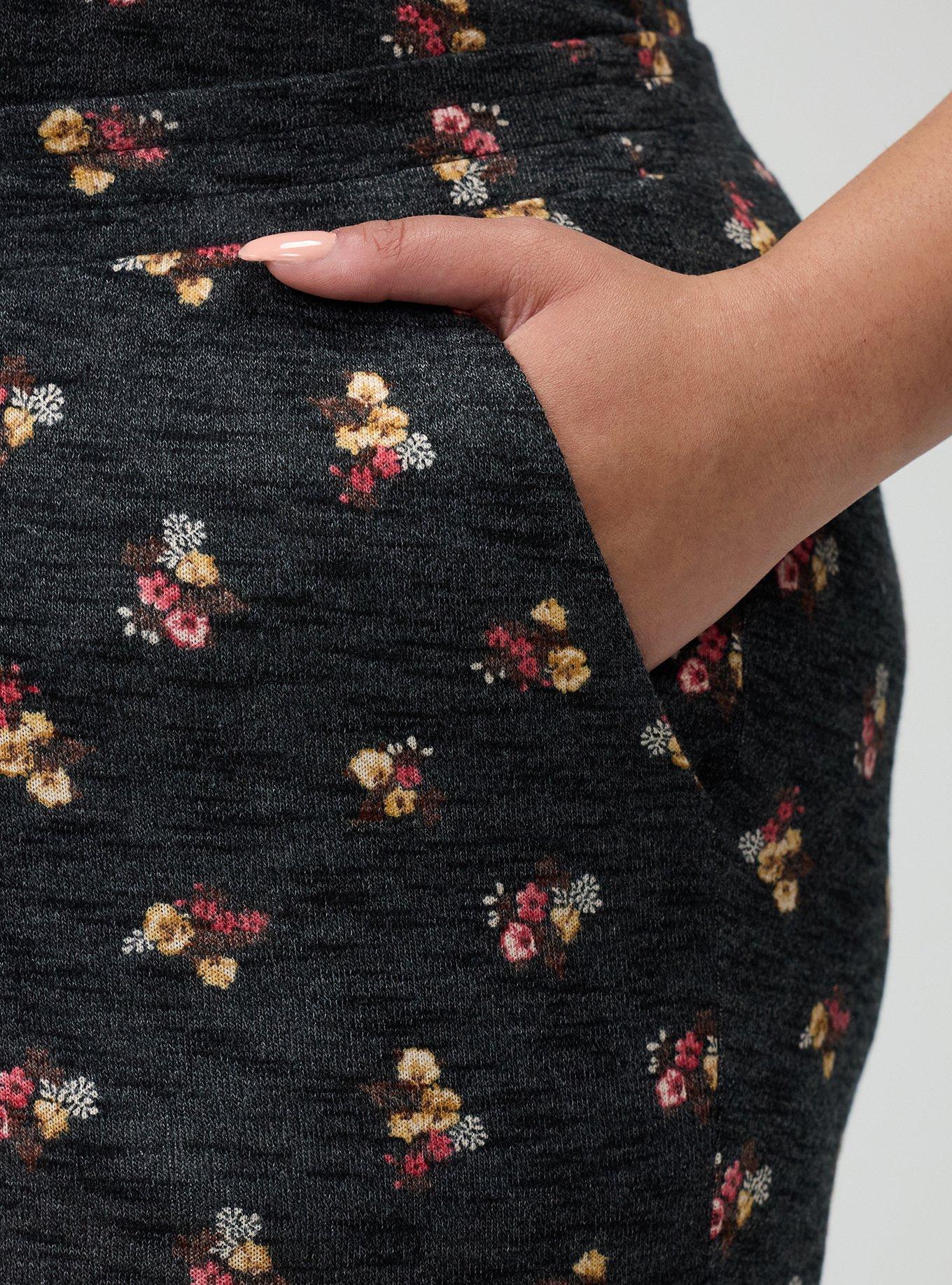 Hacci Sleep Pant, SANDY FLORAL BLACK, alternate