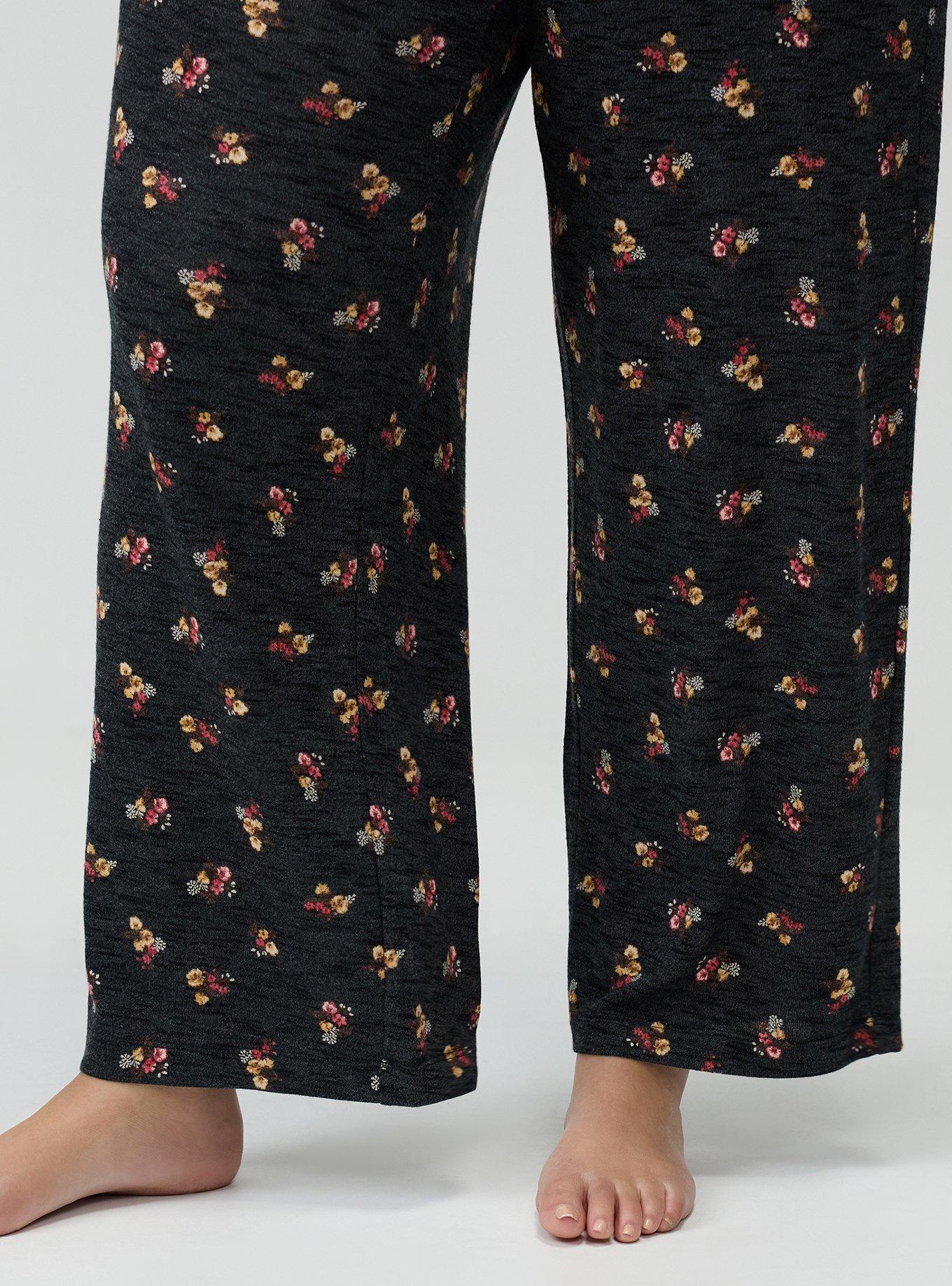 Hacci Sleep Pant, SANDY FLORAL BLACK, alternate