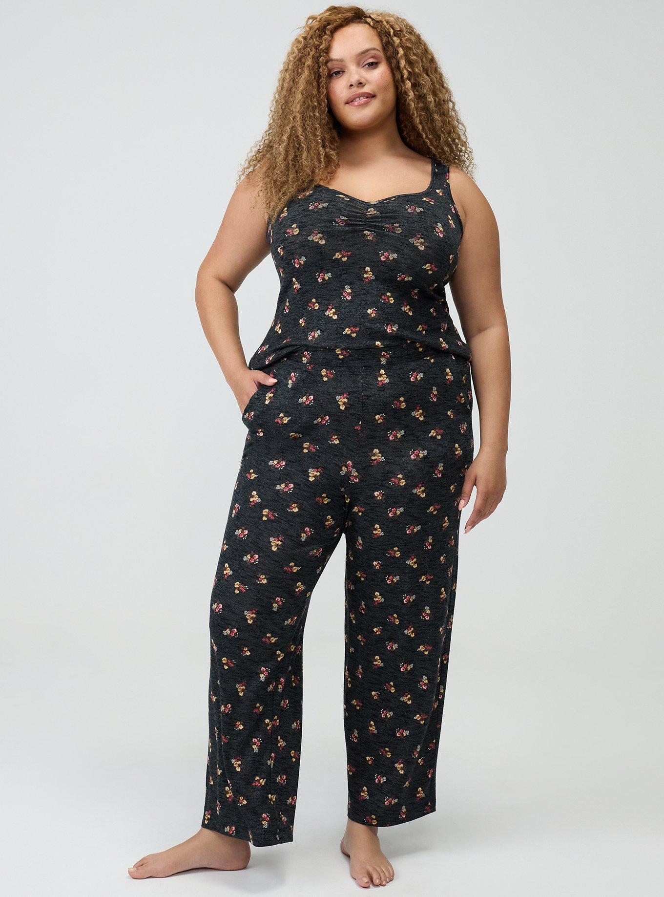 Hacci Sleep Pant, SANDY FLORAL BLACK, hi-res
